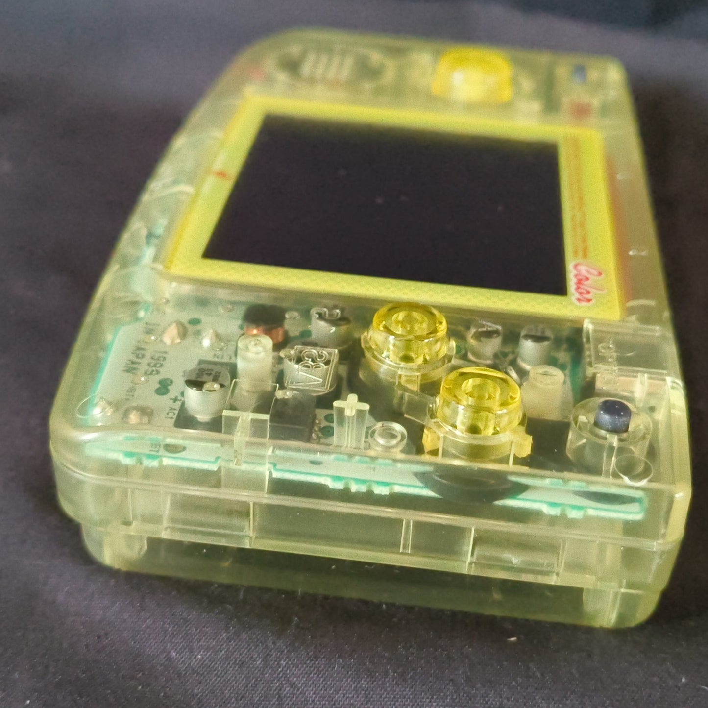 SNK NEOGEO POCKET Color Crystal Yellow Console NEO GEO, Box and game set, Japan