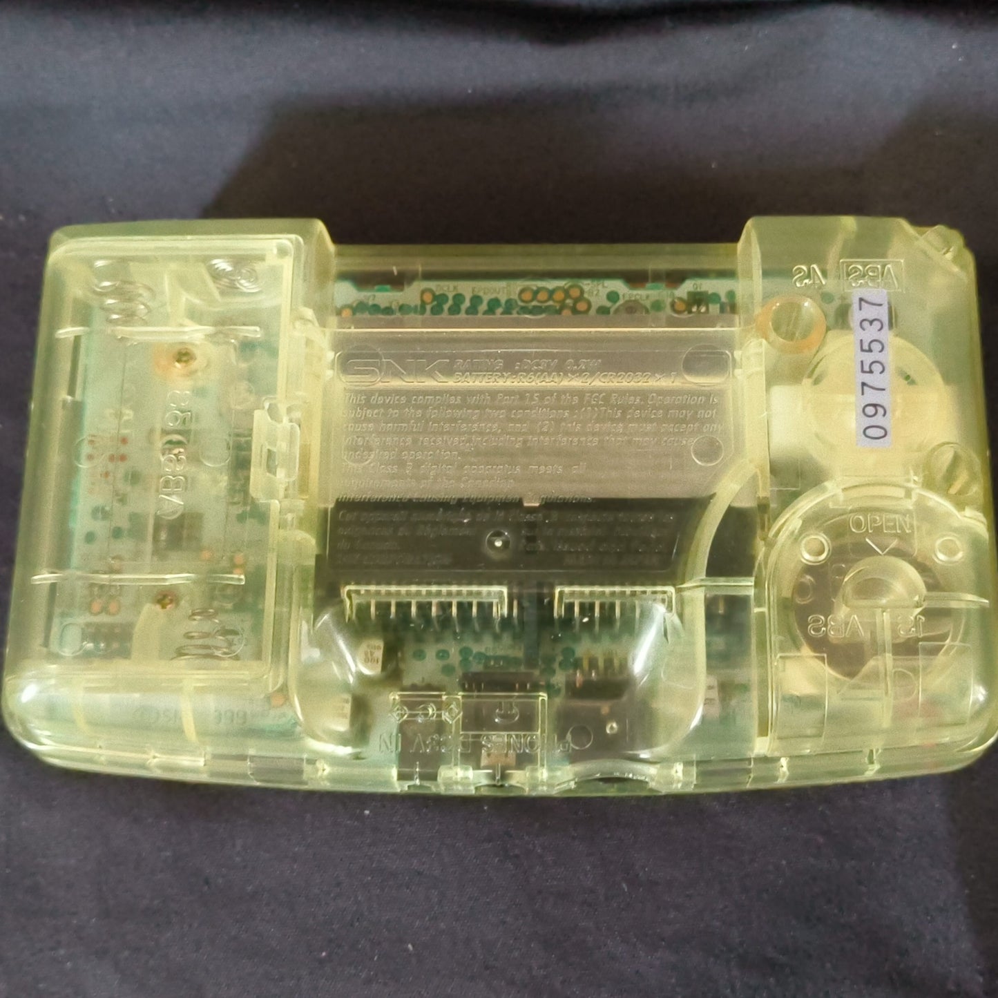 SNK NEOGEO POCKET Color Crystal Yellow Console NEO GEO, Box and game set, Japan