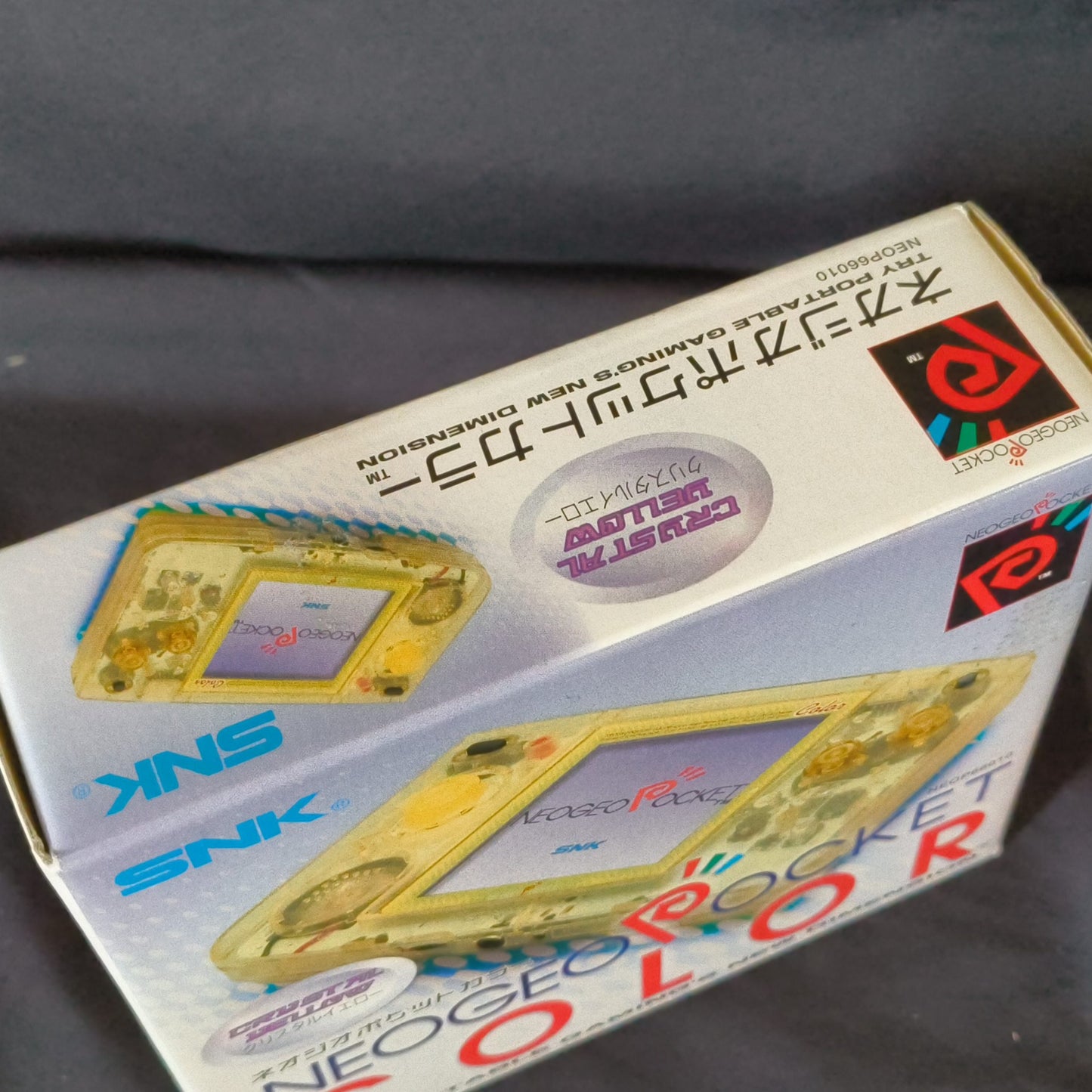 SNK NEOGEO POCKET Color Crystal Yellow Console NEO GEO, Box and game set, Japan
