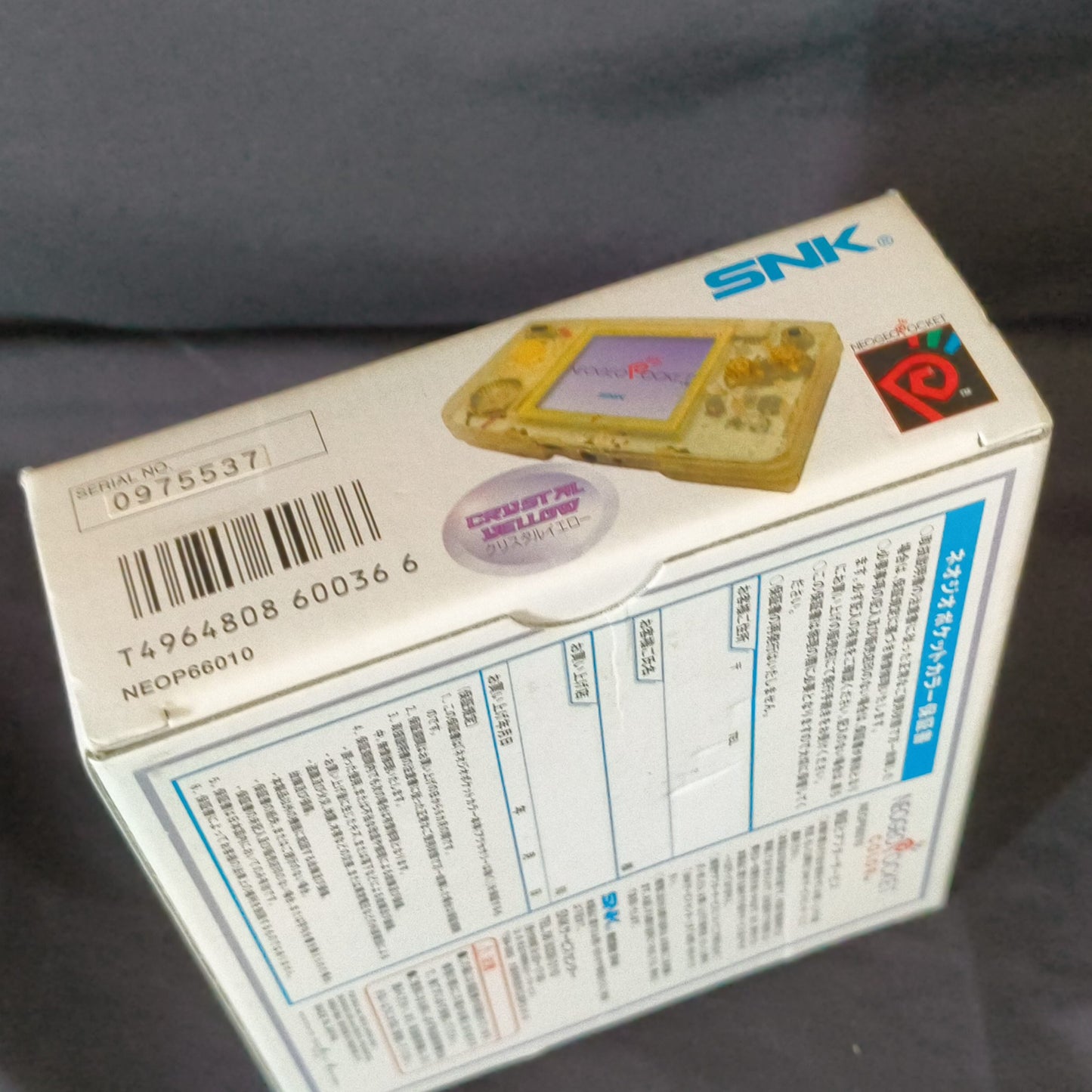 SNK NEOGEO POCKET Color Crystal Yellow Console NEO GEO, Box and game set, Japan