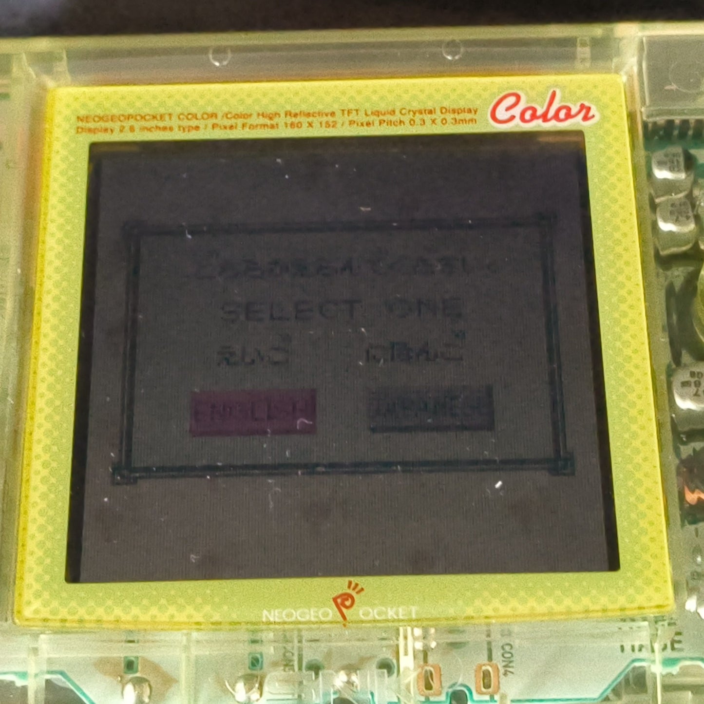 SNK NEOGEO POCKET Color Crystal Yellow Console NEO GEO, Box and game set, Japan