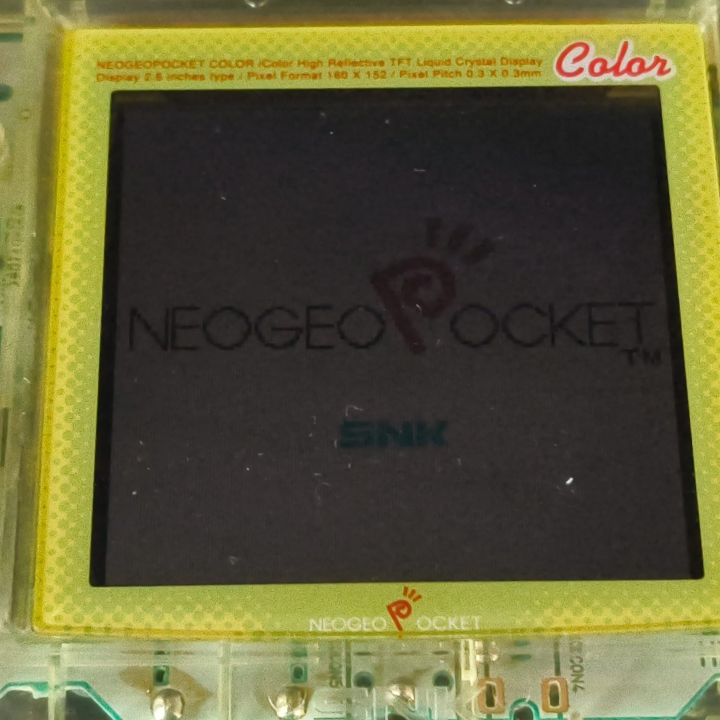 SNK NEOGEO POCKET Color Crystal Yellow Console NEO GEO, Box and game set, Japan