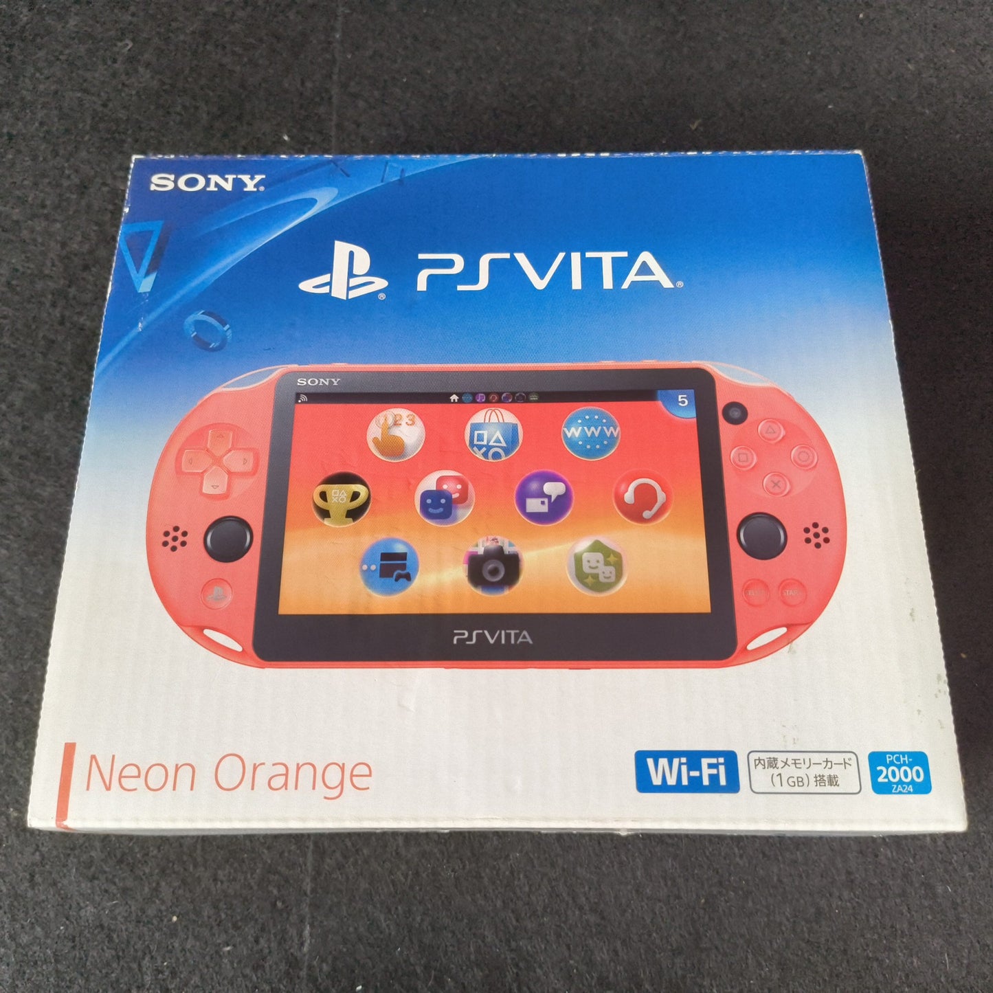 SONY PS Vita PCH-2000 Neon Orange Console 1GB, w/Manual Box set, Working, Japan
