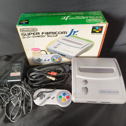 Nintendo Super Famicom Jr. (SNES) Console w/Pad, AV cable, PSU, Box set, Working