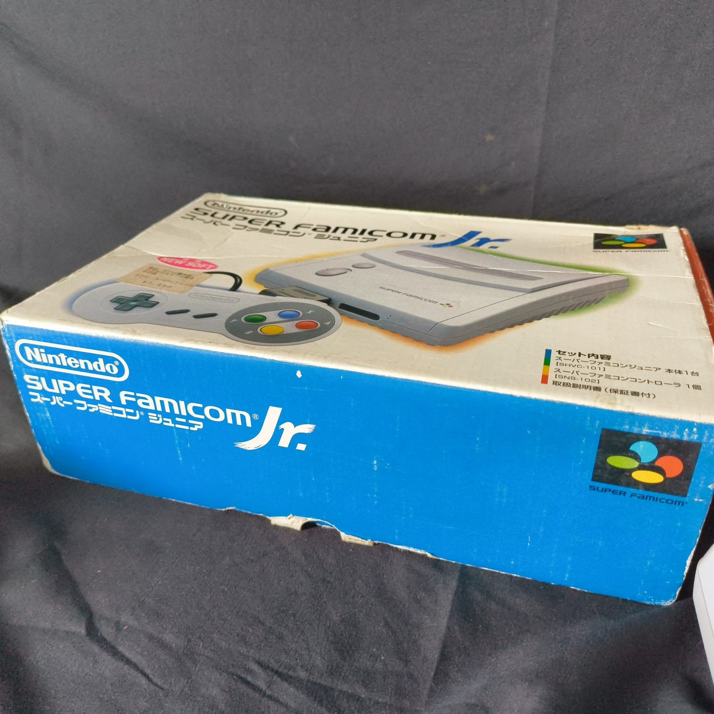 Nintendo Super Famicom Jr. (SNES) Console w/Pad, AV cable, PSU, Box set, Working