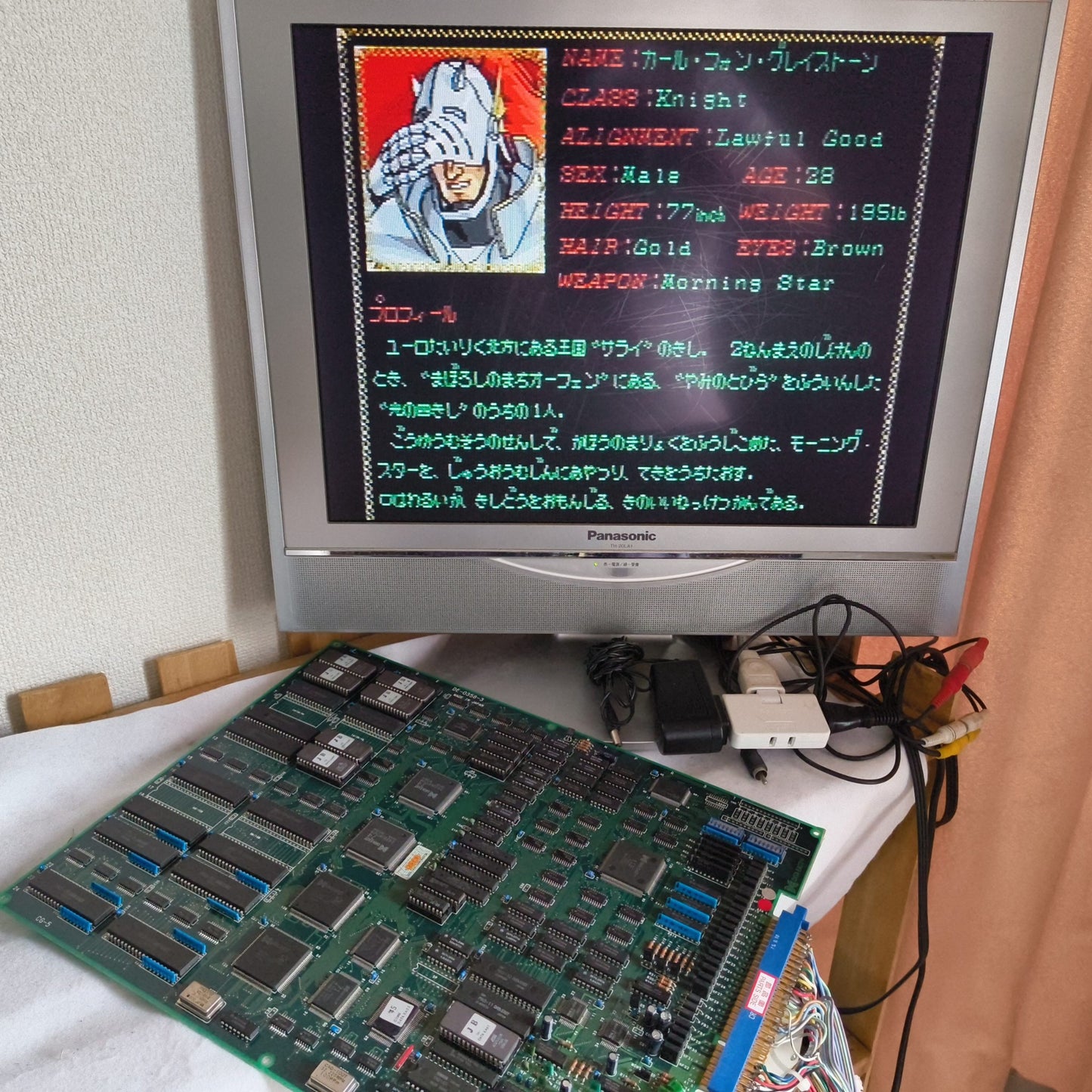 DARK SEAL 2 / Wizard Fire Arcard JAMMA Board and Instruction cards set, Japan