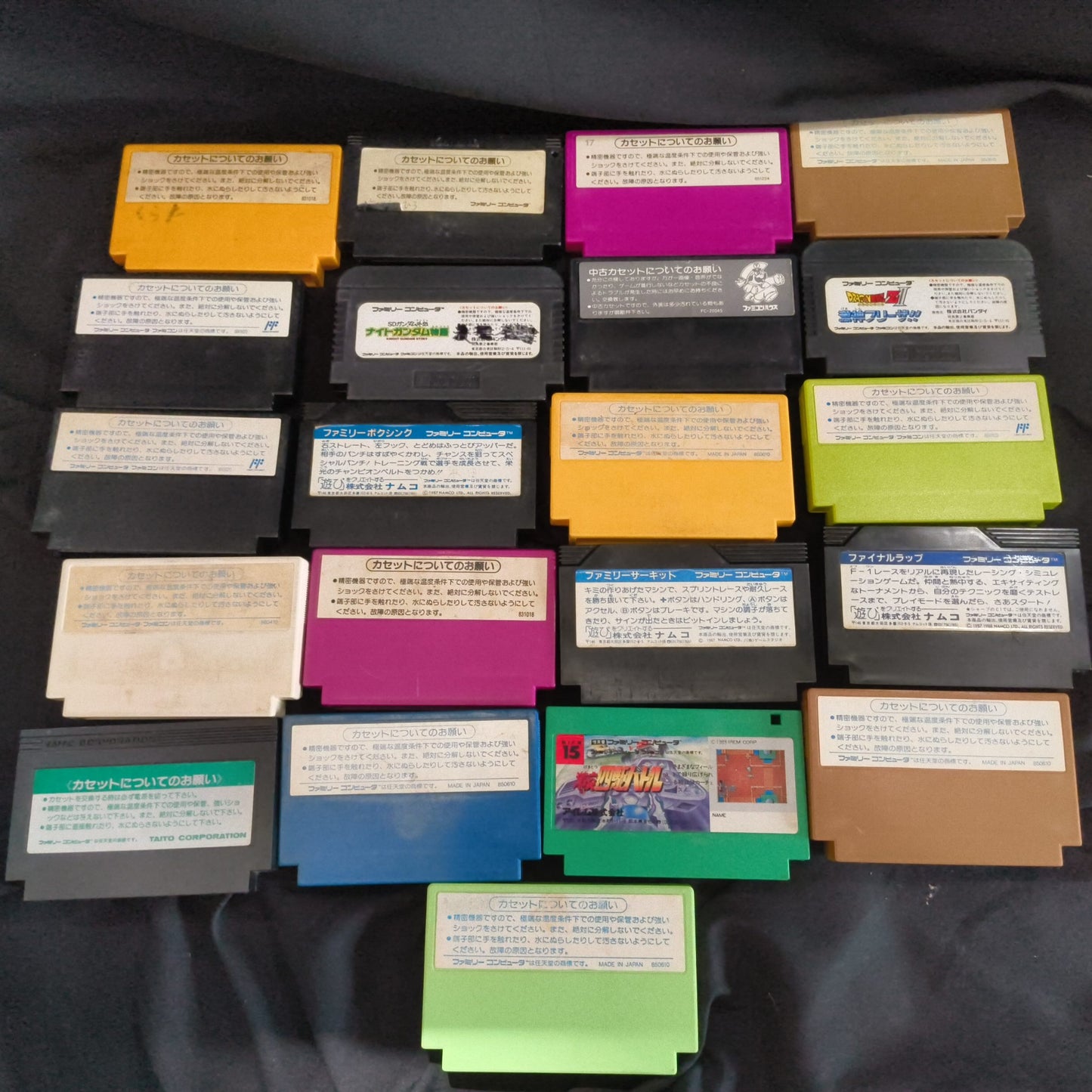 Wholesale lots of 21 Nintendo Famicom FC NES Game Cartridges set, Japan-h0916-