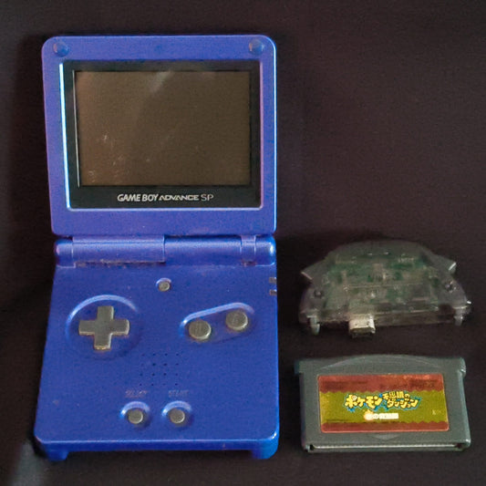 Used, Nintendo GAMEBOY ADVANCE SP GBA SP Blue Console and Game set, Japan-h0916-