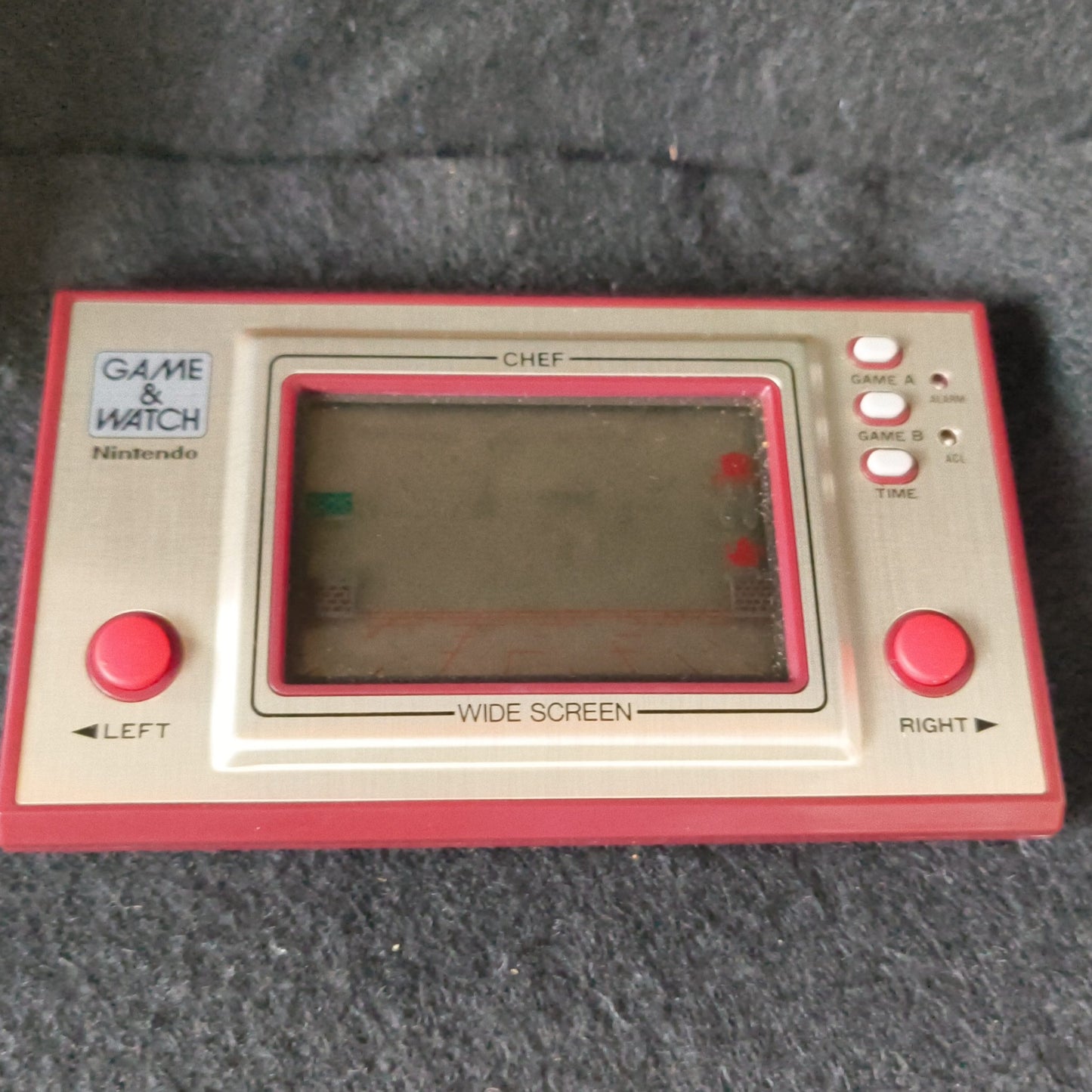 Vintage Nintendo Game & Watch CHEF Handheld game, w/Manual, Box set,Working