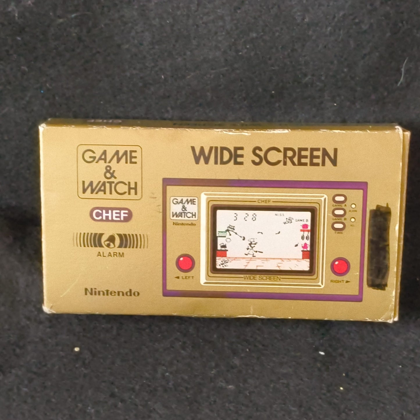 Vintage Nintendo Game & Watch CHEF Handheld game, w/Manual, Box set,Working