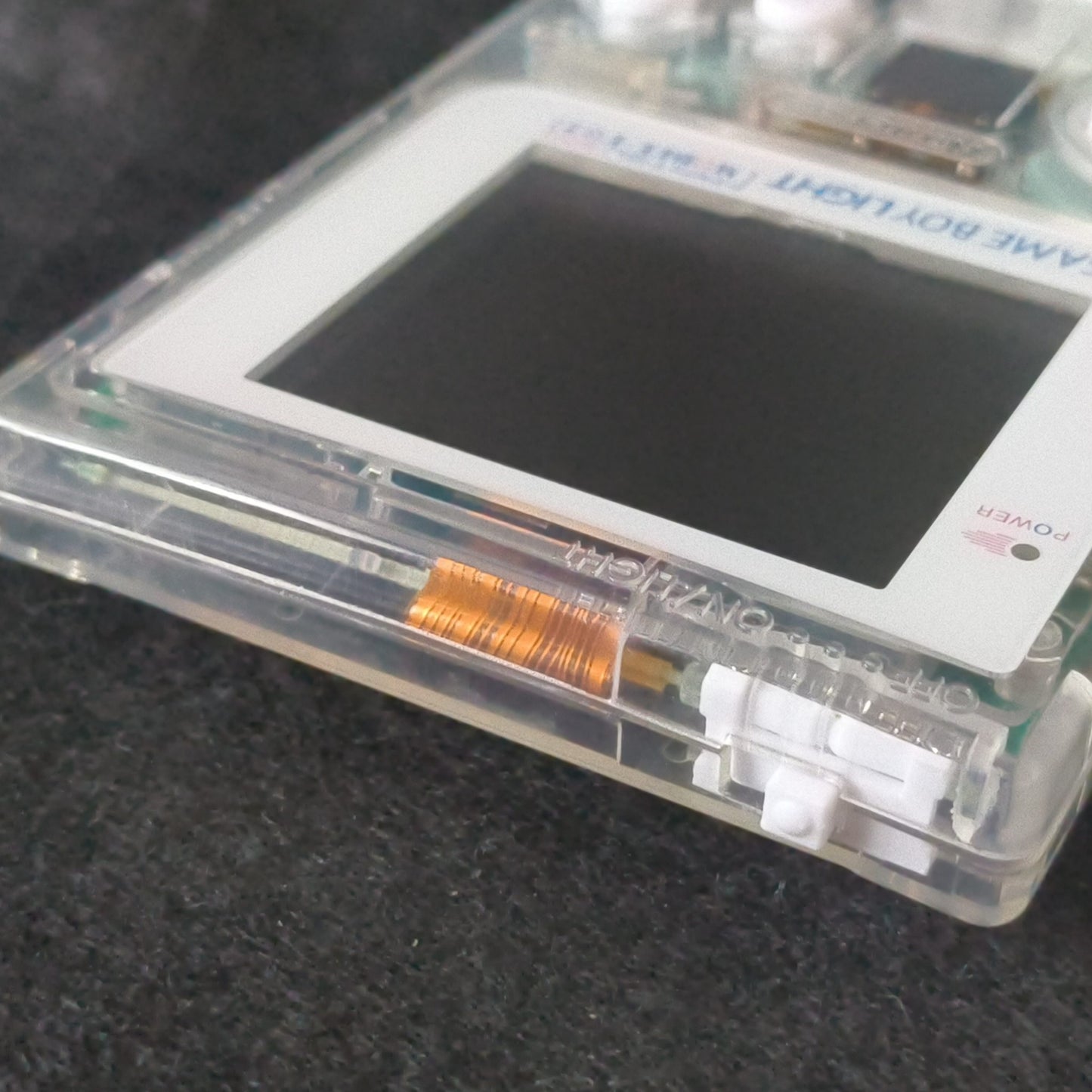 Custom Clear Shell Game Boy Light Famitsu Limited Model +Pokemon Silver, Working