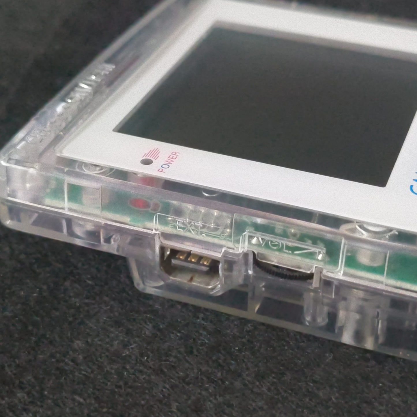 Custom Clear Shell Game Boy Light Famitsu Limited Model +Pokemon Silver, Working