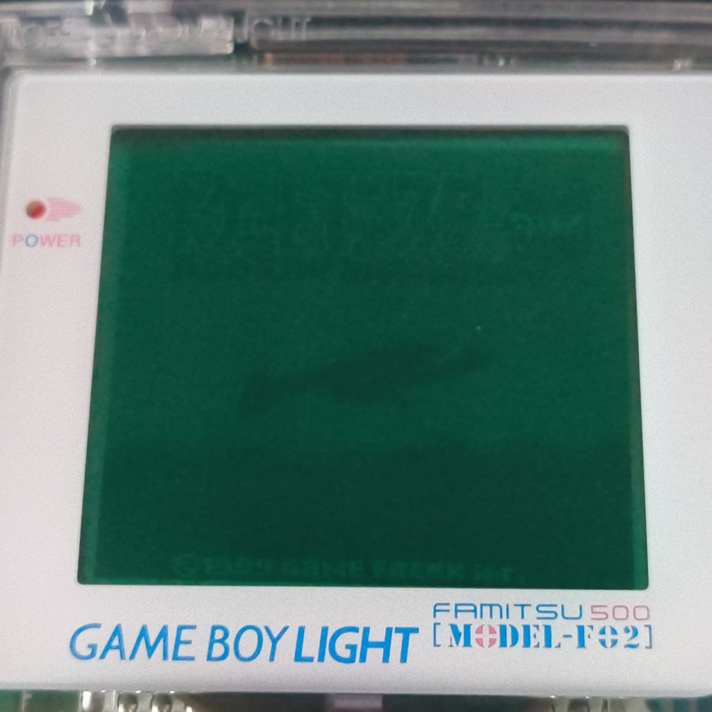 Custom Clear Shell Game Boy Light Famitsu Limited Model +Pokemon Silver, Working