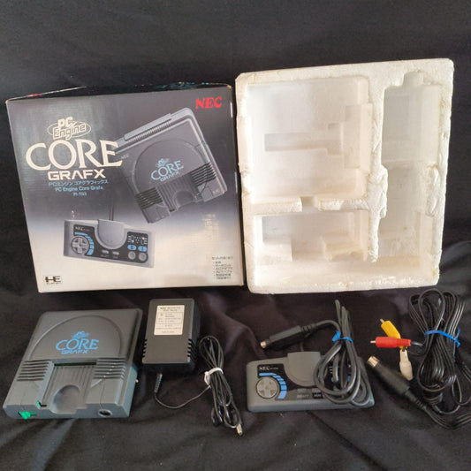NEC PC Engine Coregrafx Console PI-TG3 TurboGrafx16, w/Pad, PSU, AV cable, Box