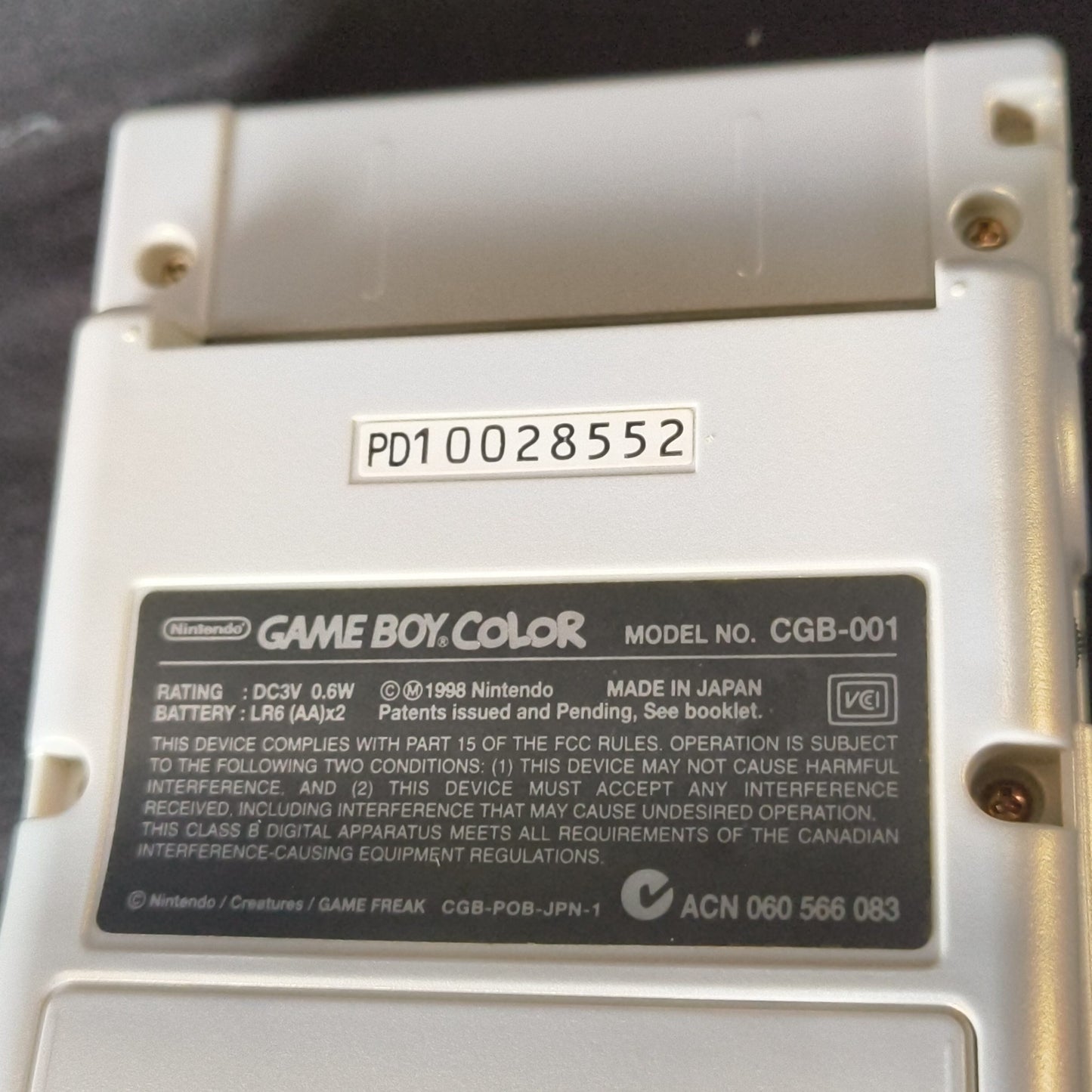 JUNK, Broken, Gameboy Color Pokemon Center Limited Edition silver console set