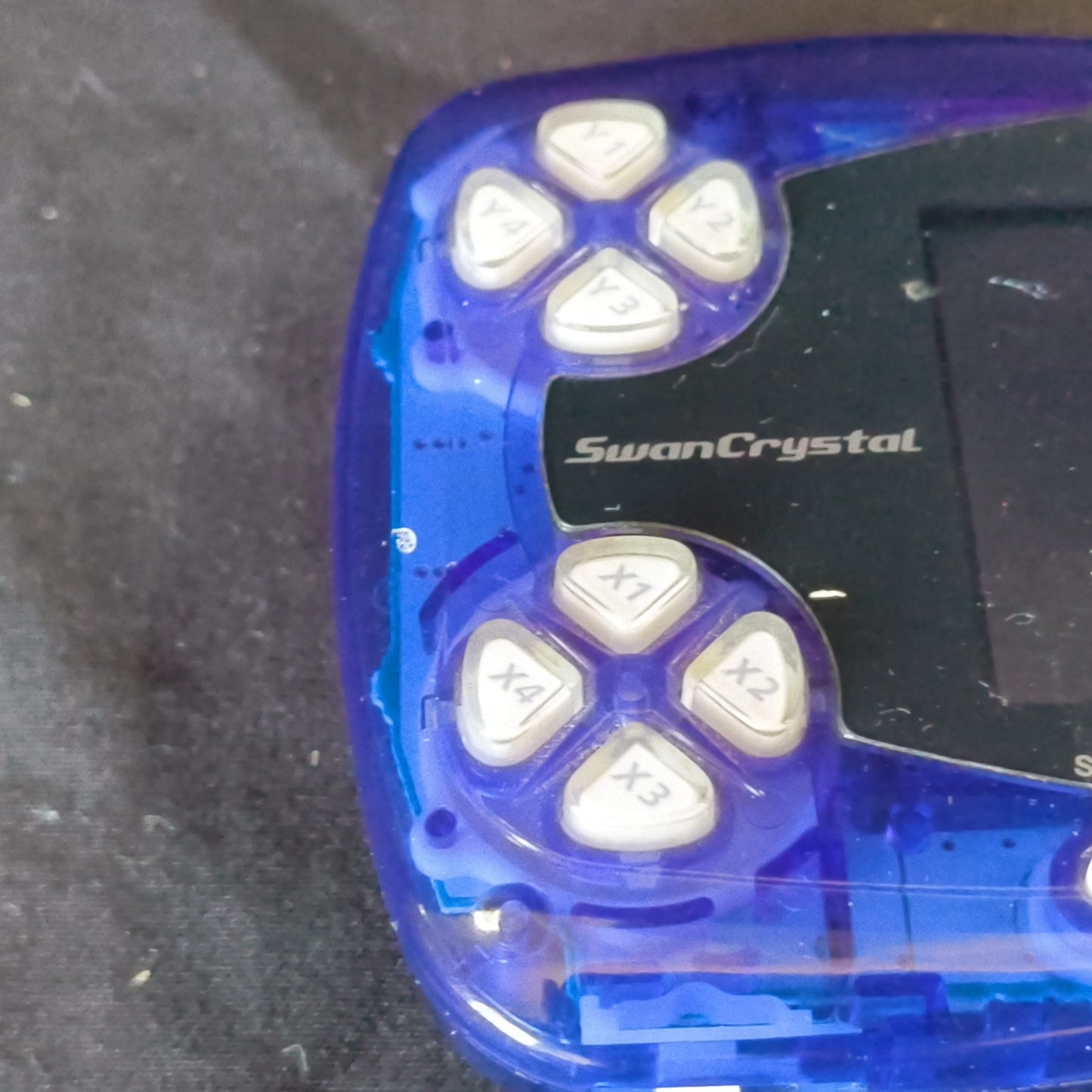 Defective Wonder Swan Crystal Clear blue BANDAI WSC Handheld Console-h1006-
