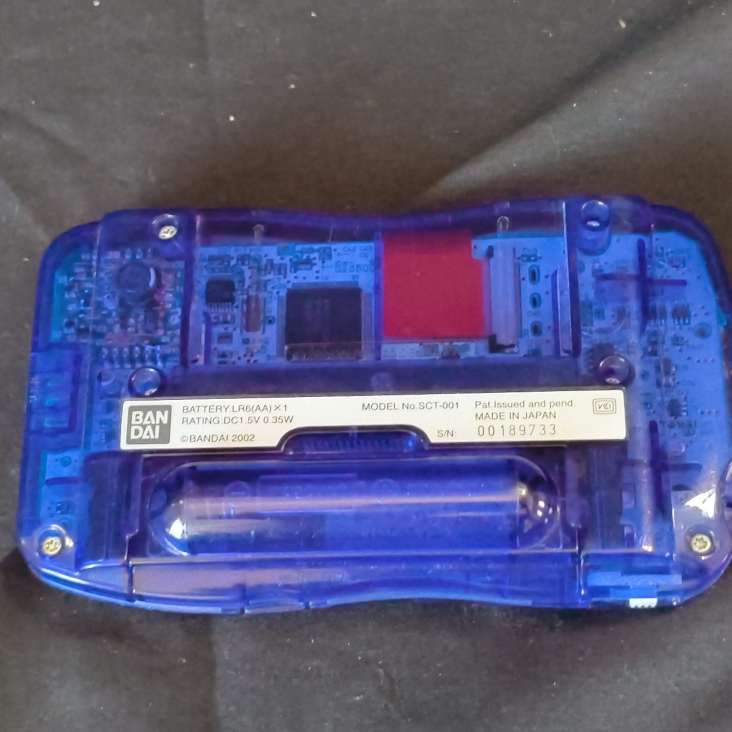 Defective Wonder Swan Crystal Clear blue BANDAI WSC Handheld Console-h1006-