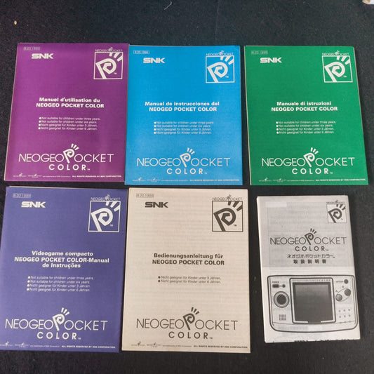 Used, SNK NEOGEO POCKET Color Camouflage Blue Console Boxed NEO GEO set-h1012-