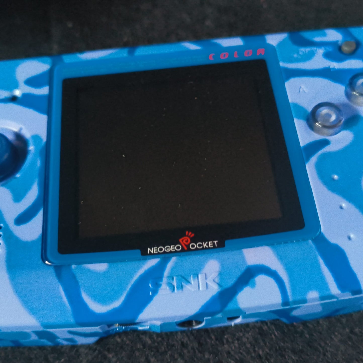 Used, SNK NEOGEO POCKET Color Camouflage Blue Console Boxed NEO GEO set-h1012-