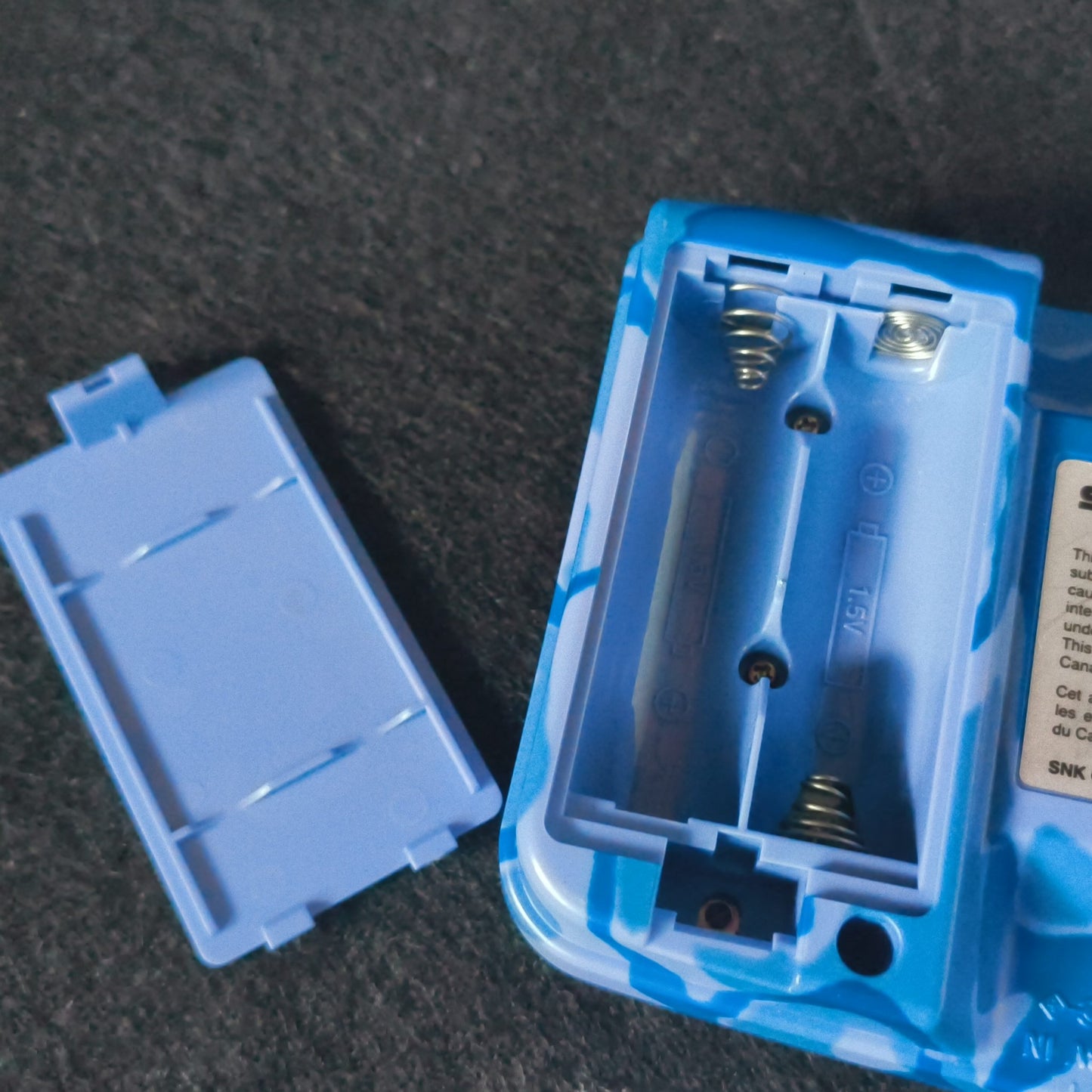 Used, SNK NEOGEO POCKET Color Camouflage Blue Console Boxed NEO GEO set-h1012-