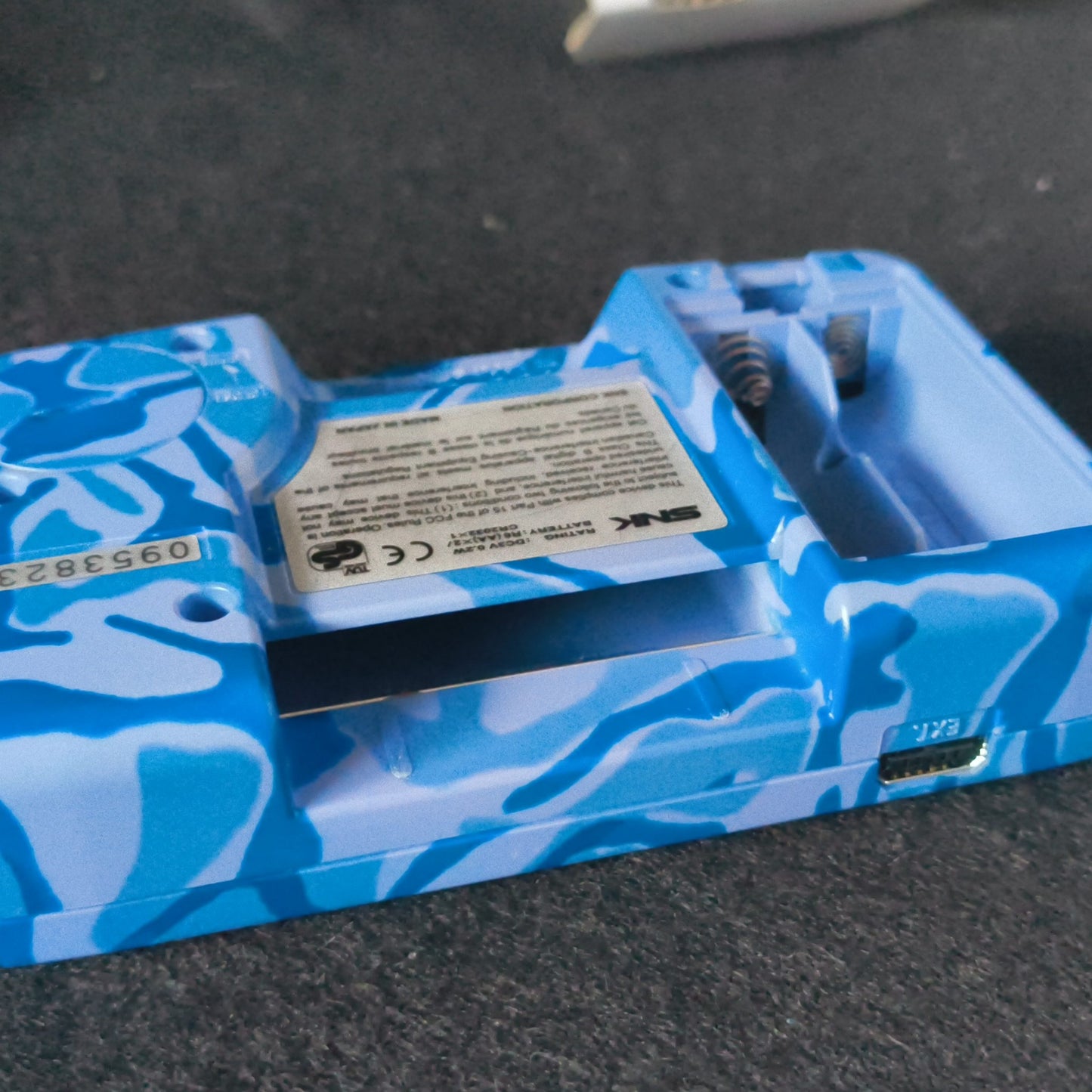 Used, SNK NEOGEO POCKET Color Camouflage Blue Console Boxed NEO GEO set-h1012-