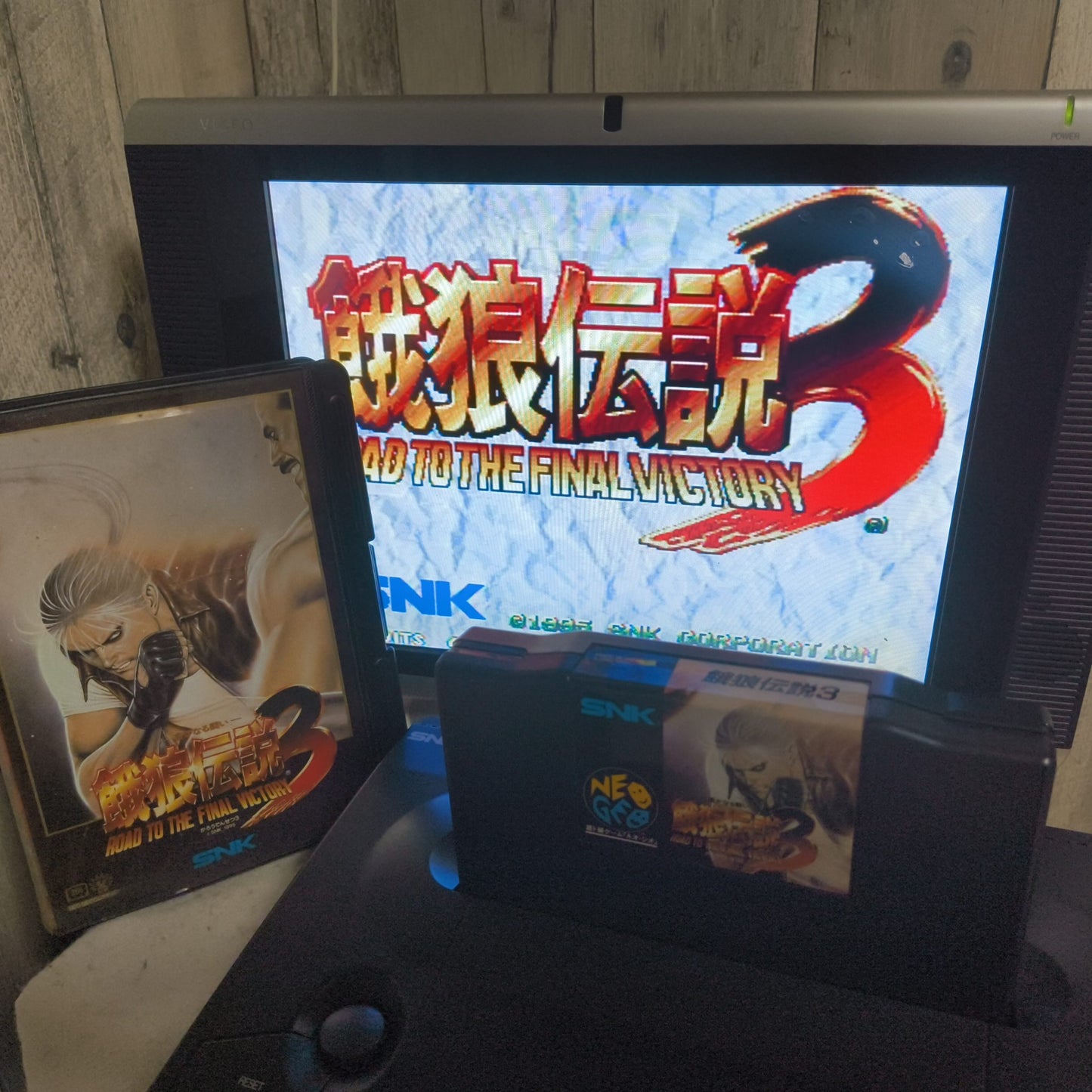 Fatal Fury 3 Garo Densetsu 3 SNK NEO GEO AES Cartridge, Manual Boxed set-h1014-