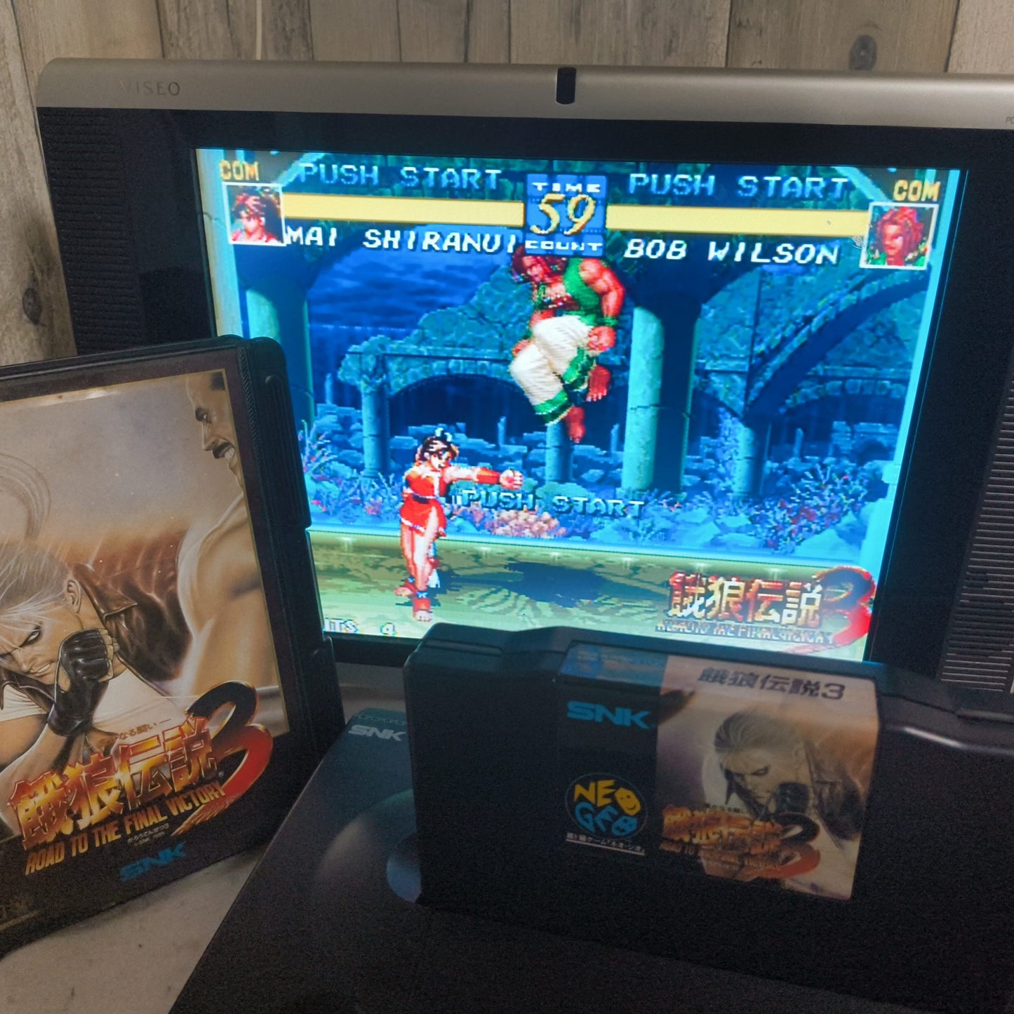 Fatal Fury 3 Garo Densetsu 3 SNK NEO GEO AES Cartridge, Manual Boxed set-h1014-