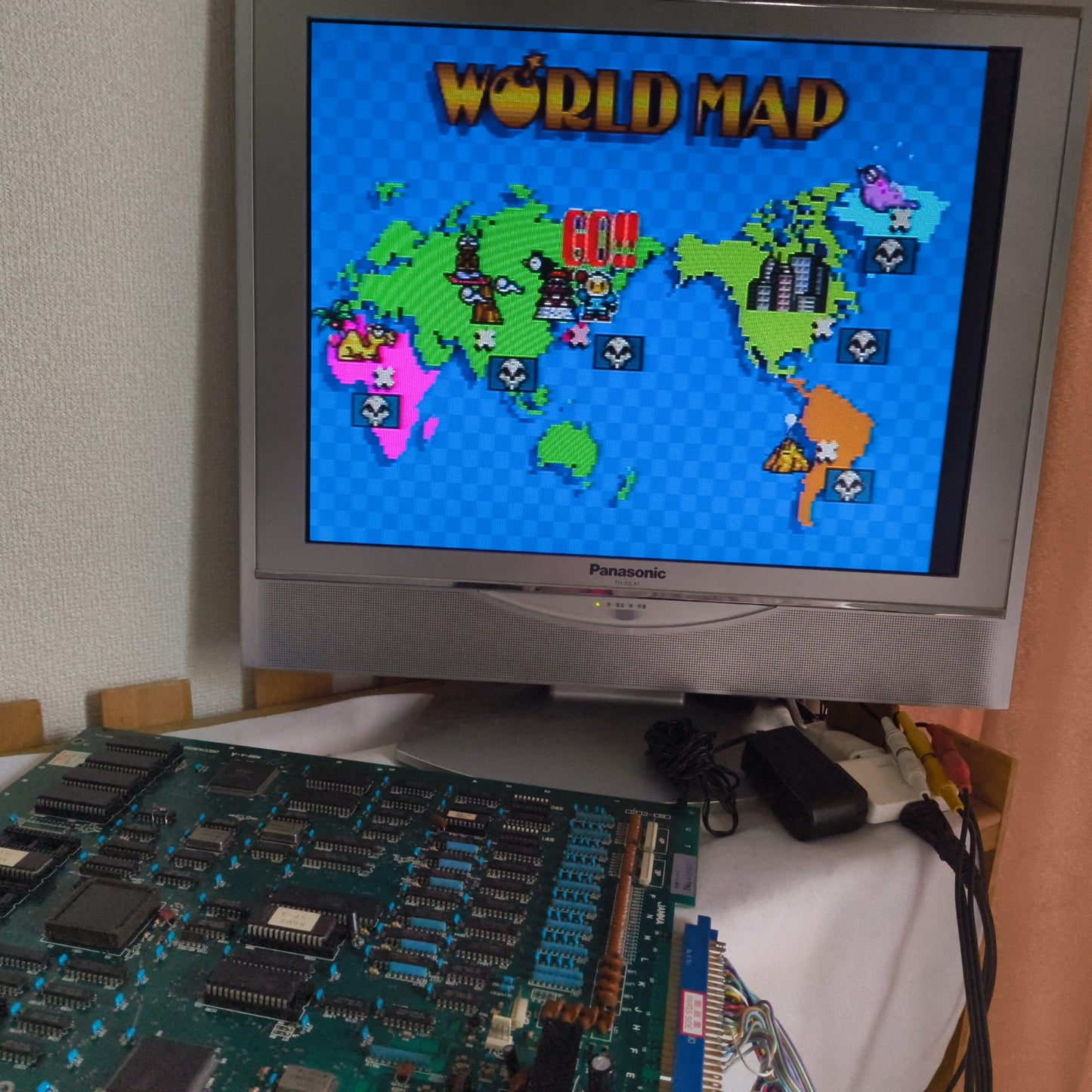 BOMBER MAN WORLD Dyna Blaster IREM PCB Arcard JAMMA Board, Original, Japan-h1015