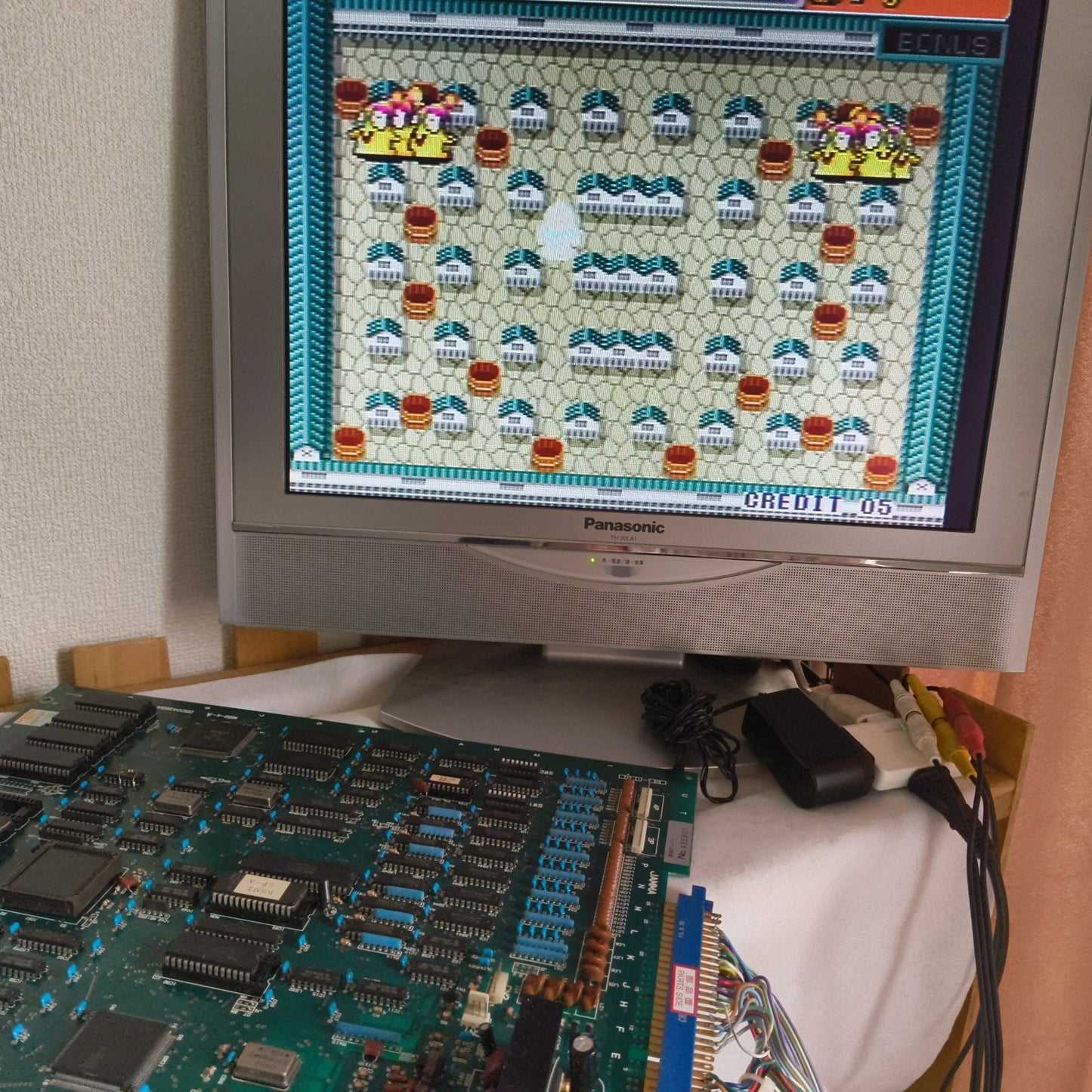 BOMBER MAN WORLD Dyna Blaster IREM PCB Arcard JAMMA Board, Original, Japan-h1015