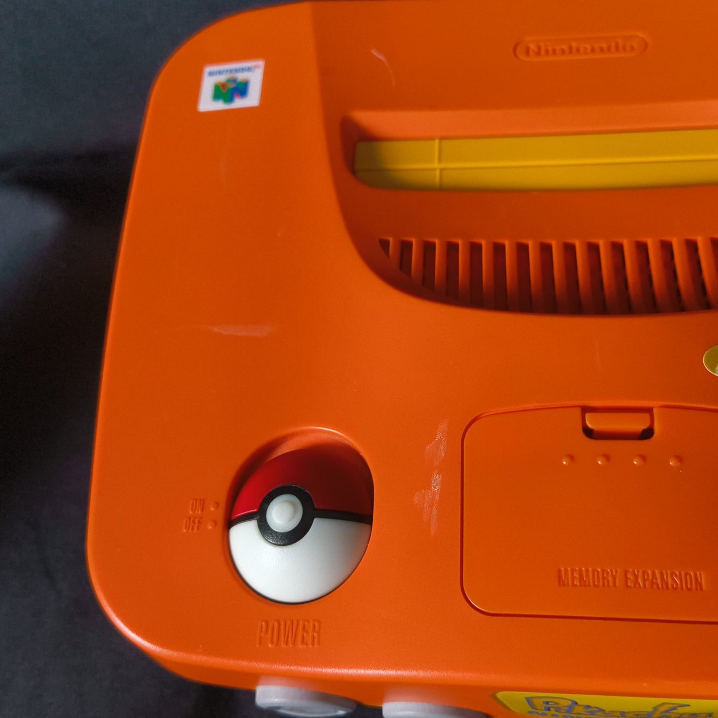Nintendo64 Pokemon Pikachu limited Orange Color Console,Pad,PSU set tested-h1020