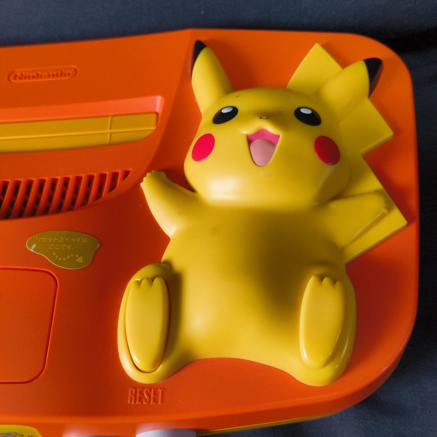 Nintendo64 Pokemon Pikachu limited Orange Color Console,Pad,PSU set tested-h1020