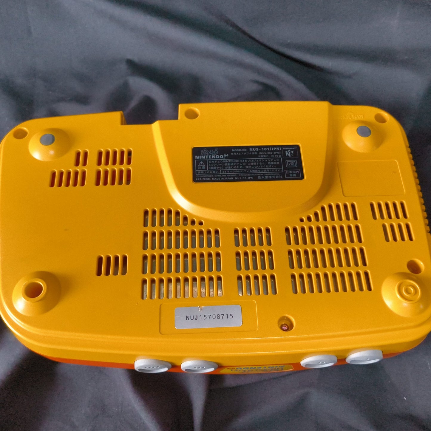 Nintendo64 Pokemon Pikachu limited Orange Color Console,Pad,PSU set tested-h1020