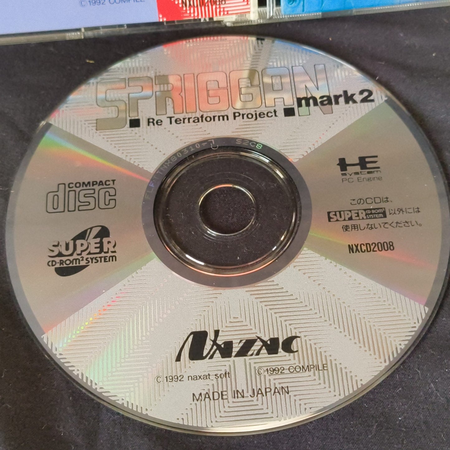 SPRIGGAN Mark2 PC Engine CD-ROM2 NTSC-J Game Disk,w/Manual, Box, Working-h1025-2