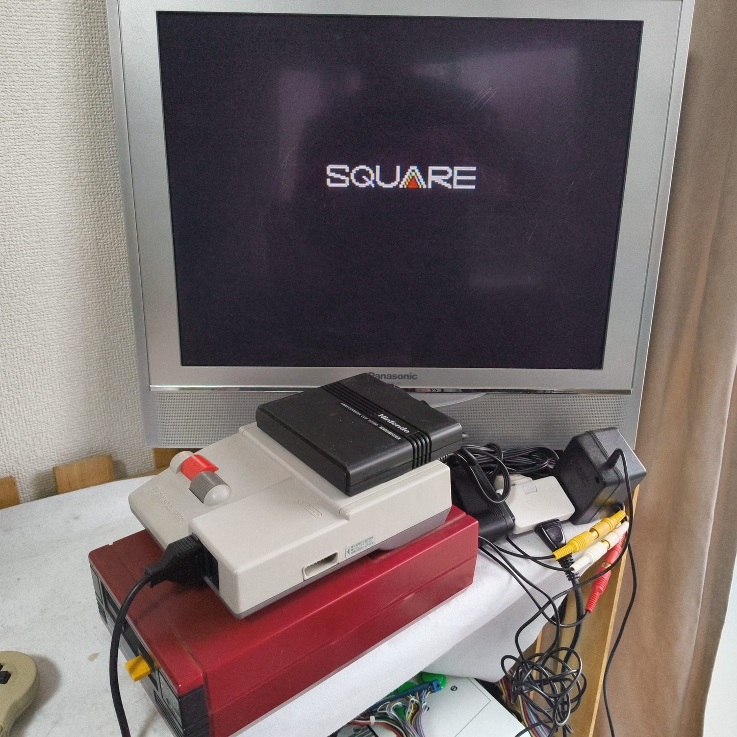 Nintendo Famicom Disk System(HVC-022) Console,RAM Adapter set, Working-h1031-