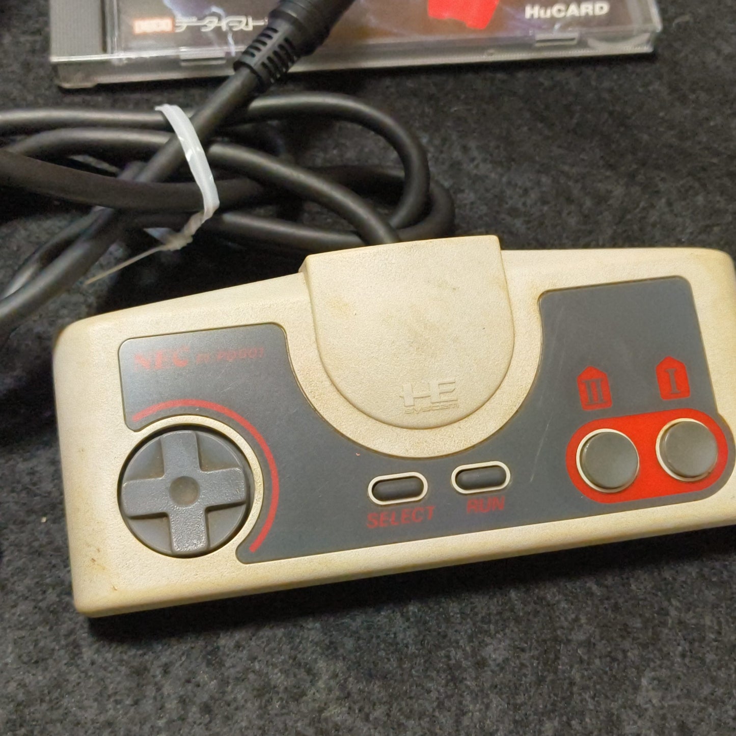 NEC PC Engine Coregrafx Console PI-TG3 and pad set, Working, Japan -h1102-1