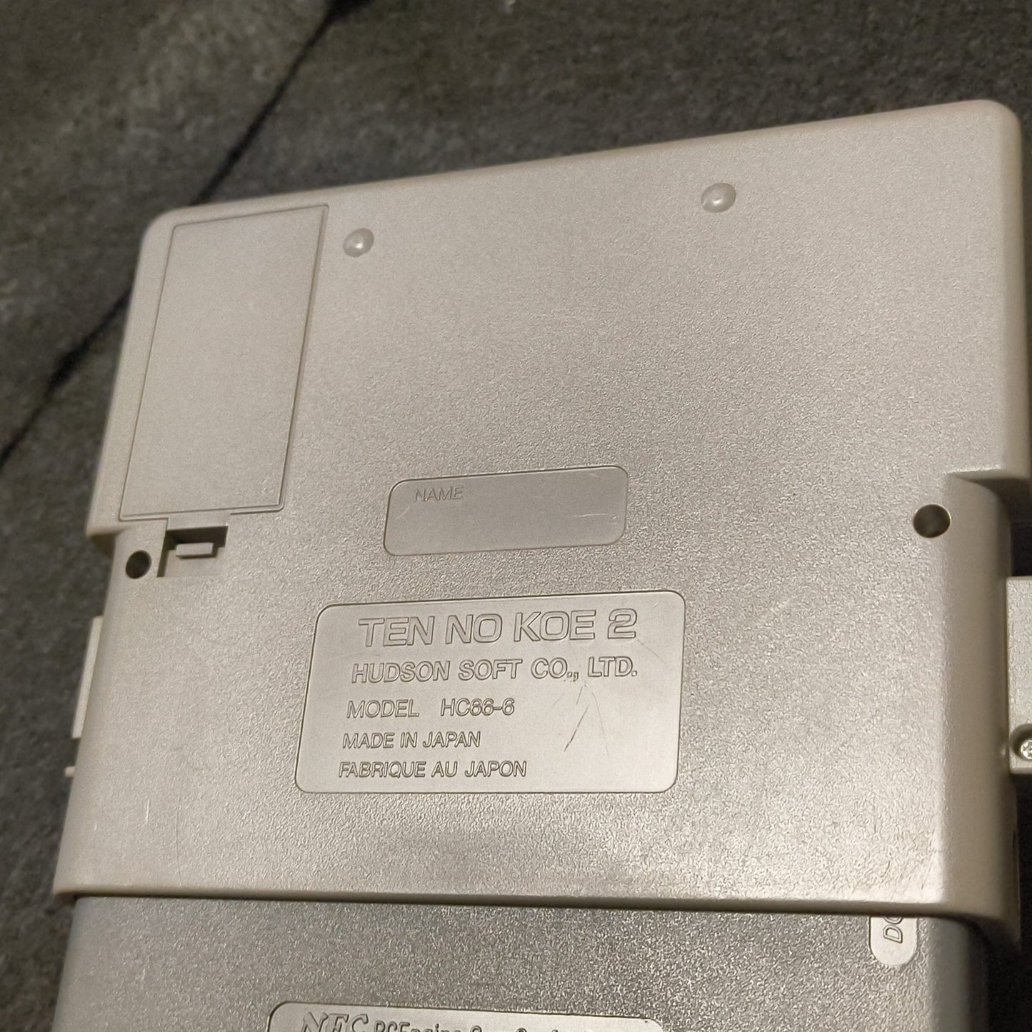 NEC PC Engine Coregrafx Console PI-TG3 and pad set, Working, Japan -h1102-1