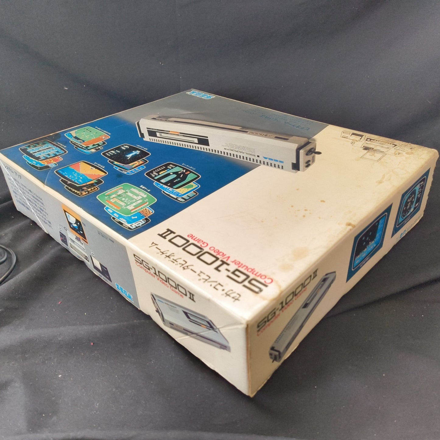 Used, SEGA SG-1000Ⅱ CONSOLE System, two pads ,flyers, Box set, Working, Japan