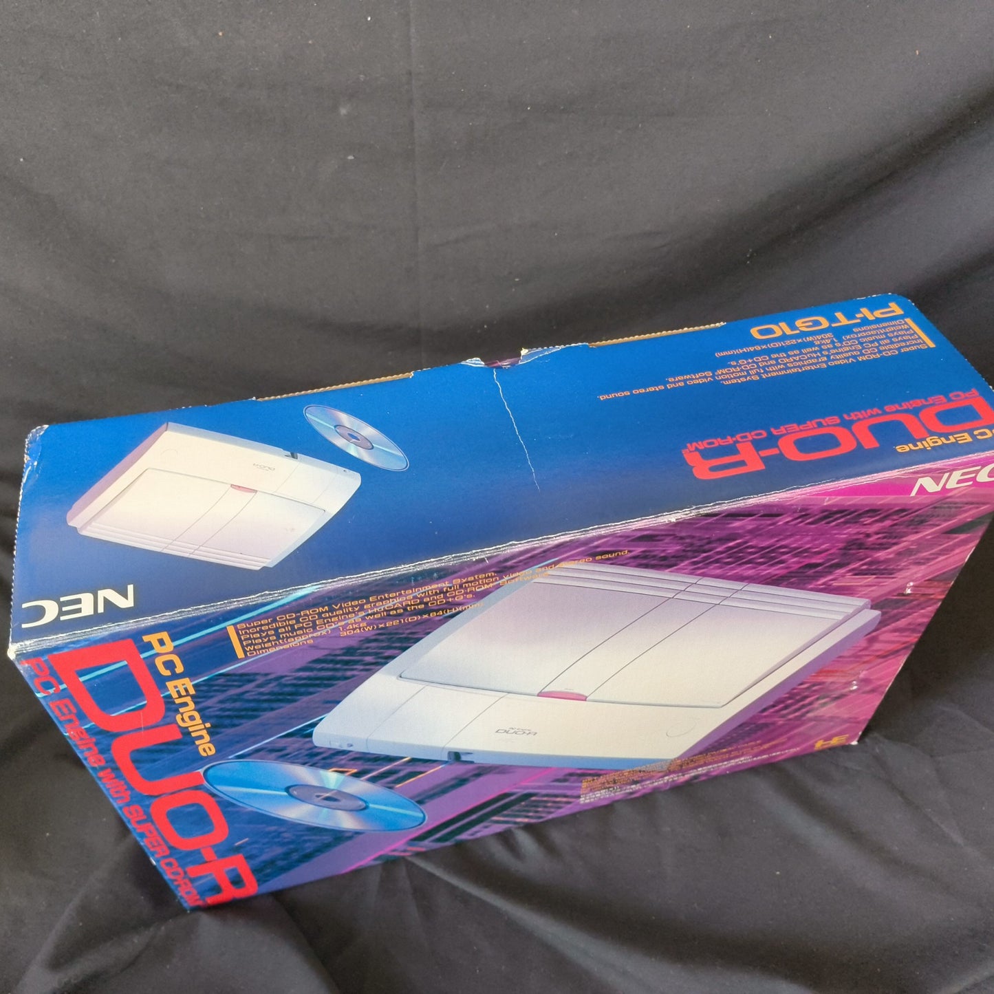 NEC PC Engine DUO-R Console (TurboDUO PI-TG10), w/Pad, AV cable, Box, Working