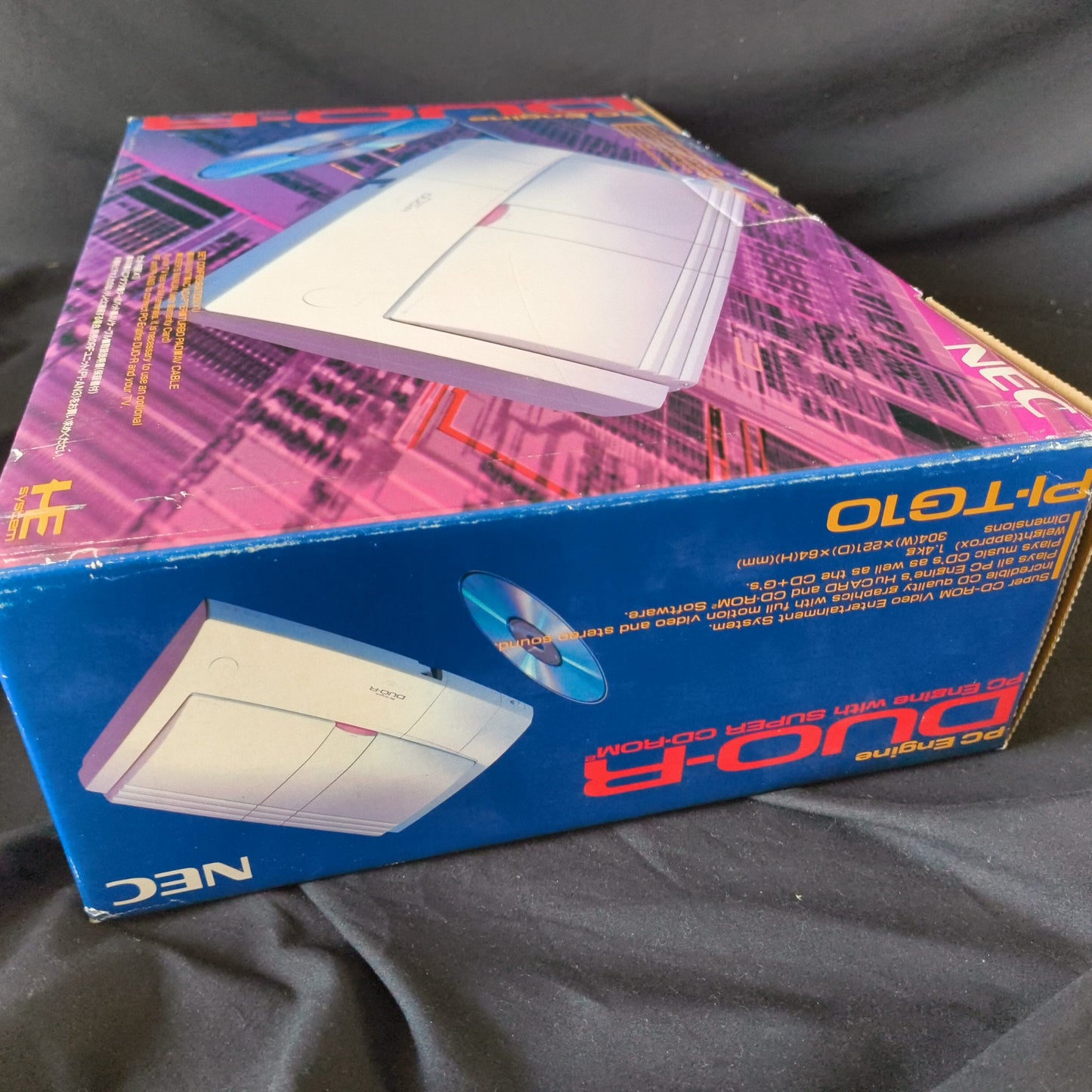 NEC PC Engine DUO-R Console (TurboDUO PI-TG10), w/Pad, AV cable, Box, Working