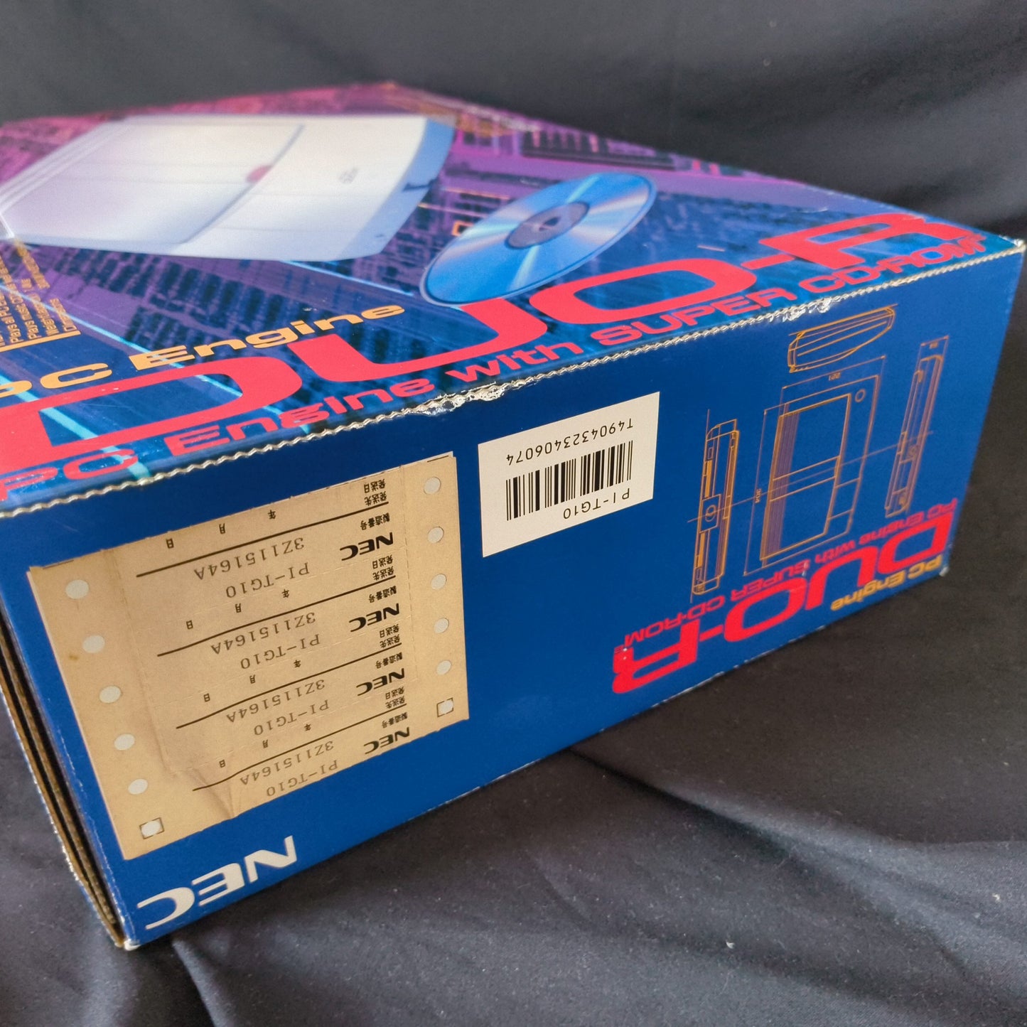 NEC PC Engine DUO-R Console (TurboDUO PI-TG10), w/Pad, AV cable, Box, Working