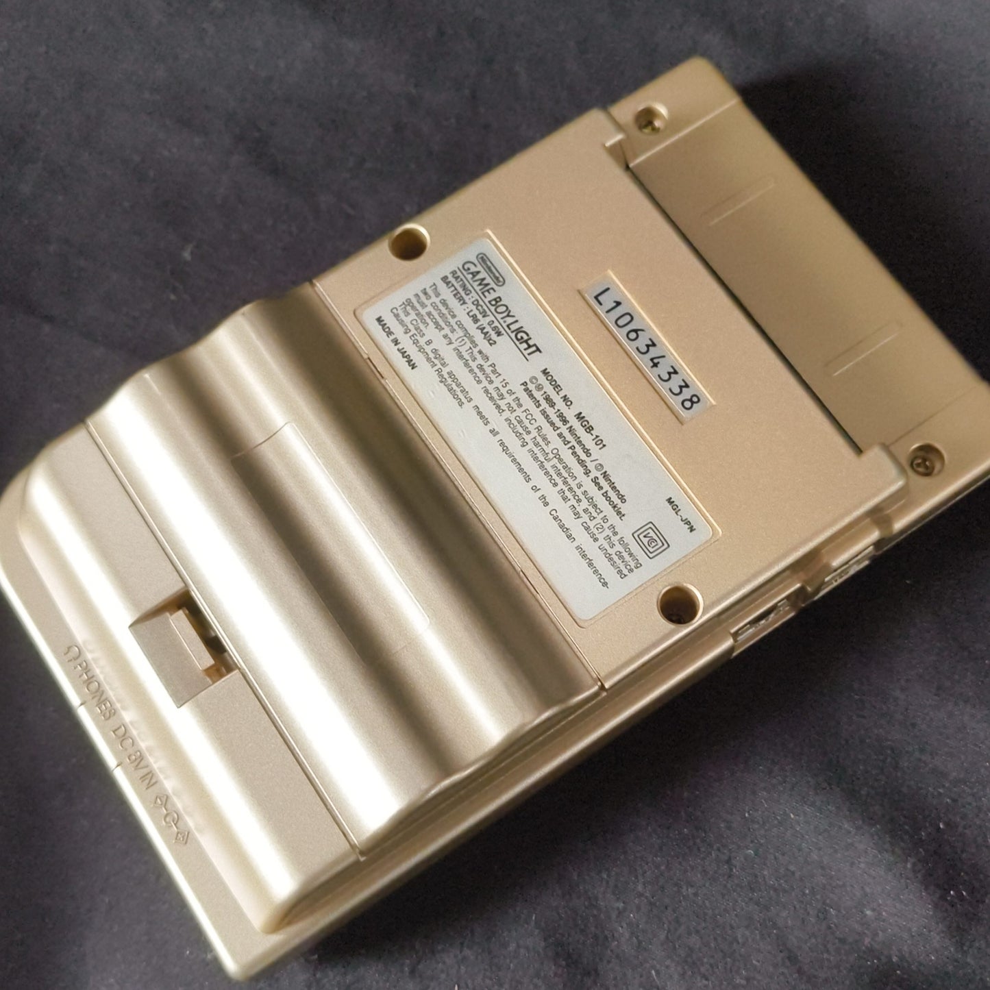 Nintendo Game boy Light Gold color console MGB-101,Manual, and box set, Japan