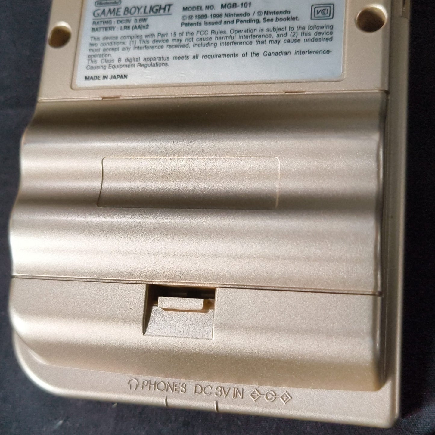 Nintendo Game boy Light Gold color console MGB-101,Manual, and box set, Japan