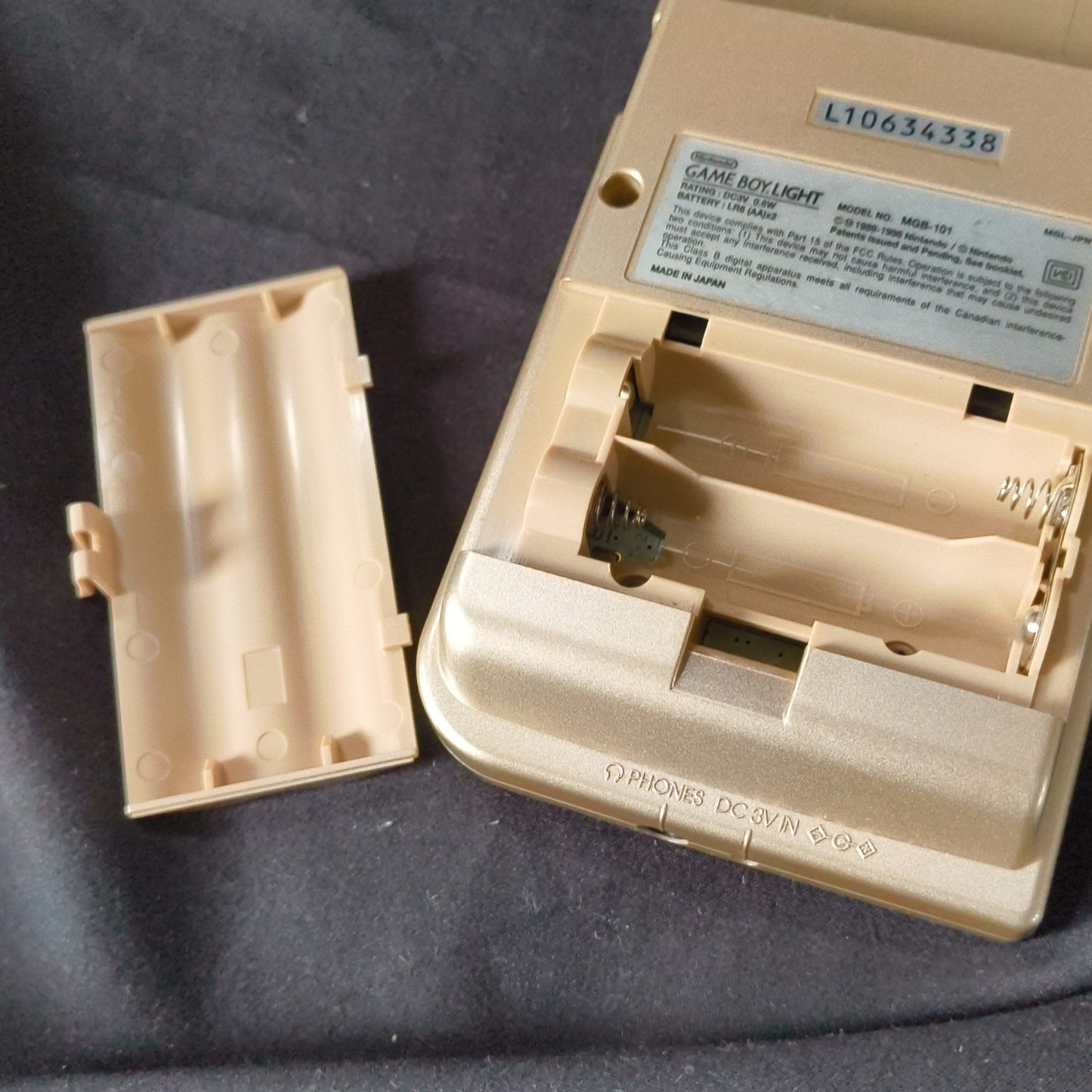 Nintendo Game boy Light Gold color console MGB-101,Manual, and box set, Japan