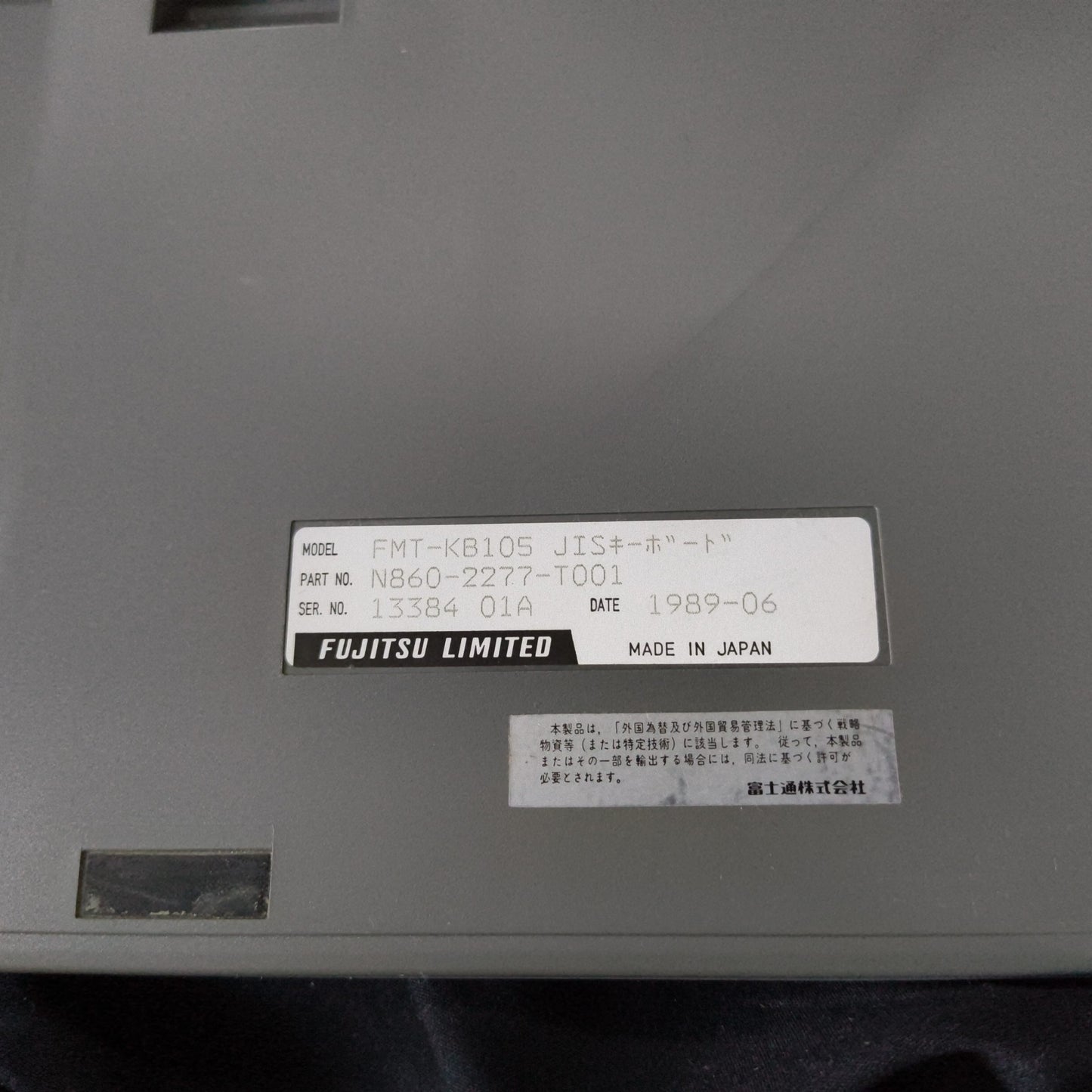 FUJITSU FM Towns /MARTY Original JIS KEYBOARD FMT-KB105, working-h1110-