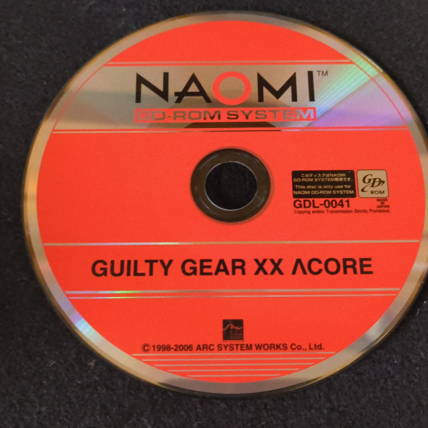 GUILTY GEAR XX ACORE NAOMI GD-ROM SYSTEM, Disk, KEY chip, Manual, Paper works