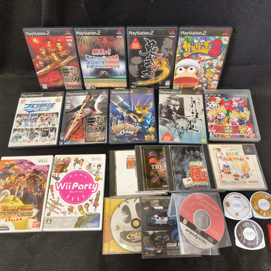 JUNK, PS, PS2 & Wii Japan Game Lot Set of 17 Bulk Collection NTSC-J, Not tested
