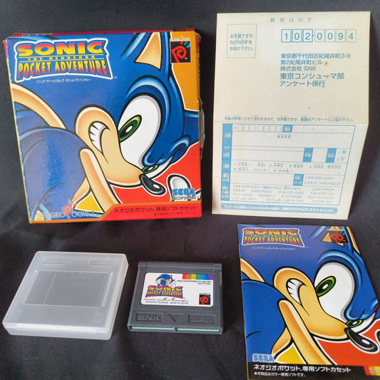 Sonic the Hedgehog Pocket Adventure NEOGEO Pocket NGP CBoxed set, Working, Japan