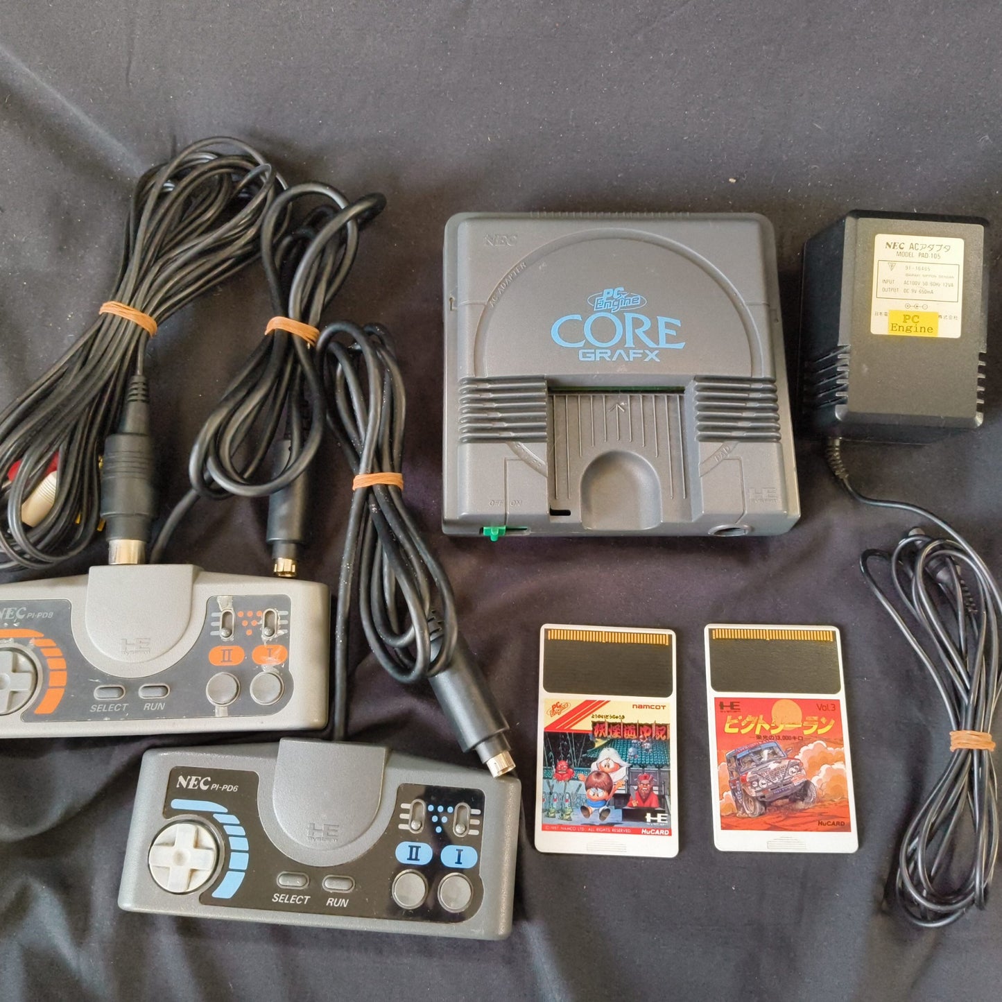 NEC PC Engine Coregrafx Console PI-TG3 TurboGrafx16, w/Pad, Game, Working, Japan