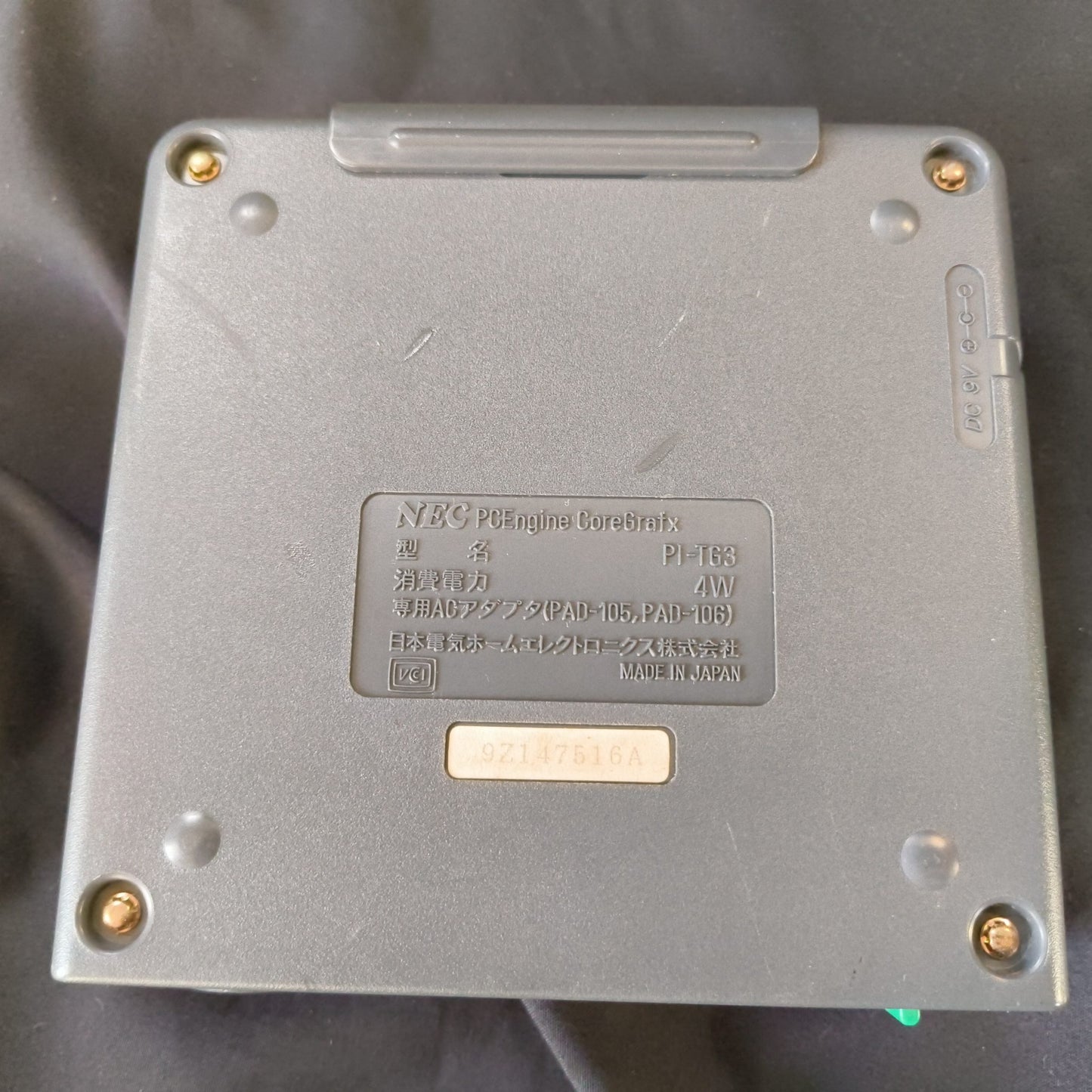 NEC PC Engine Coregrafx Console PI-TG3 TurboGrafx16, w/Pad, Game, Working, Japan