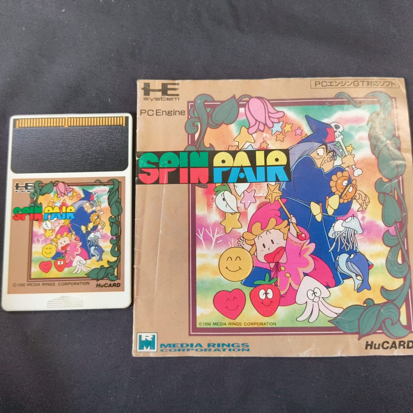 SPIN PAIR NEC PC Engine TurboGrafx-16 PCE game with Manual, Working, Japan